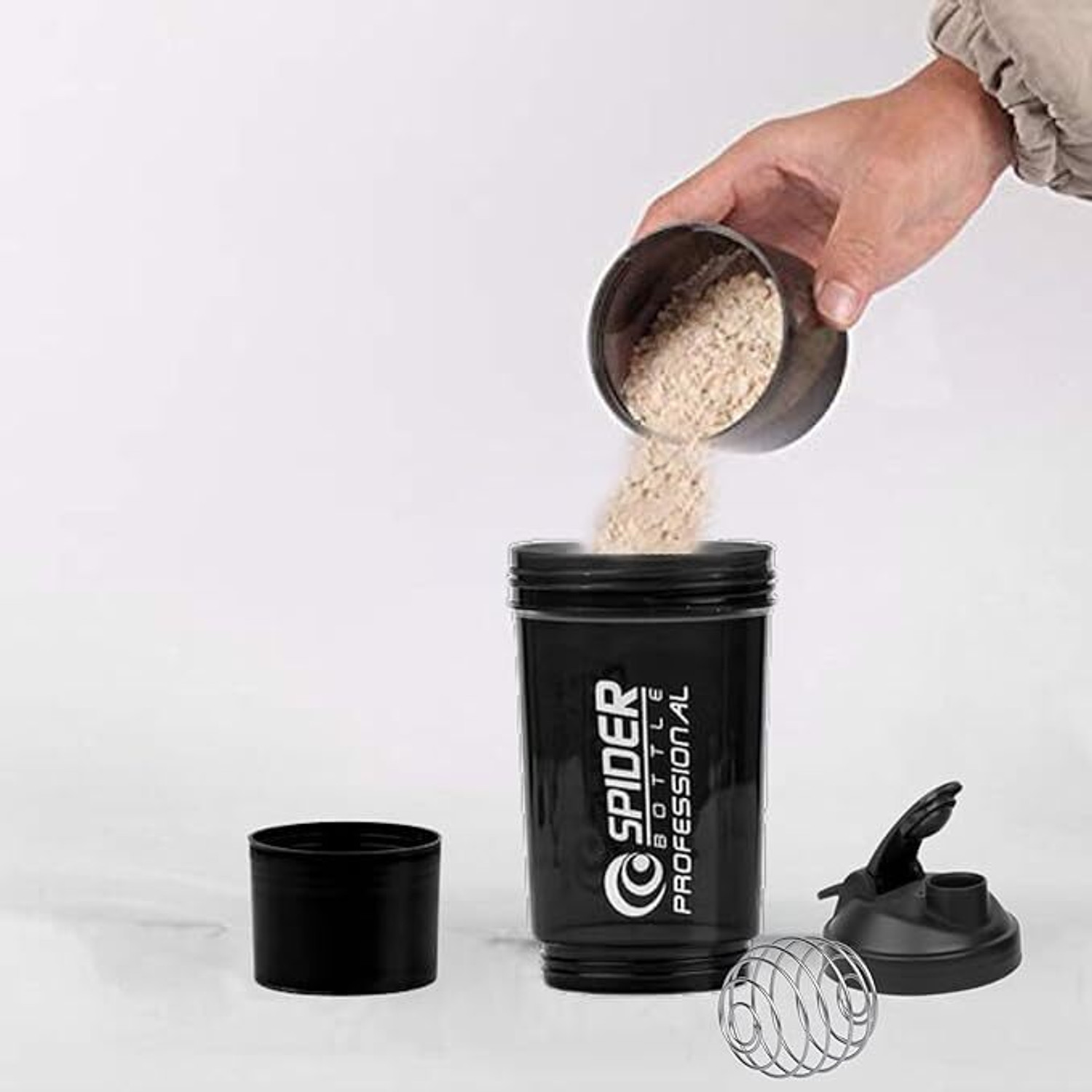 Image of Babita Hub SPIDER SHAKER 500 ml Plastic Shaker (Pack of 7, Black)