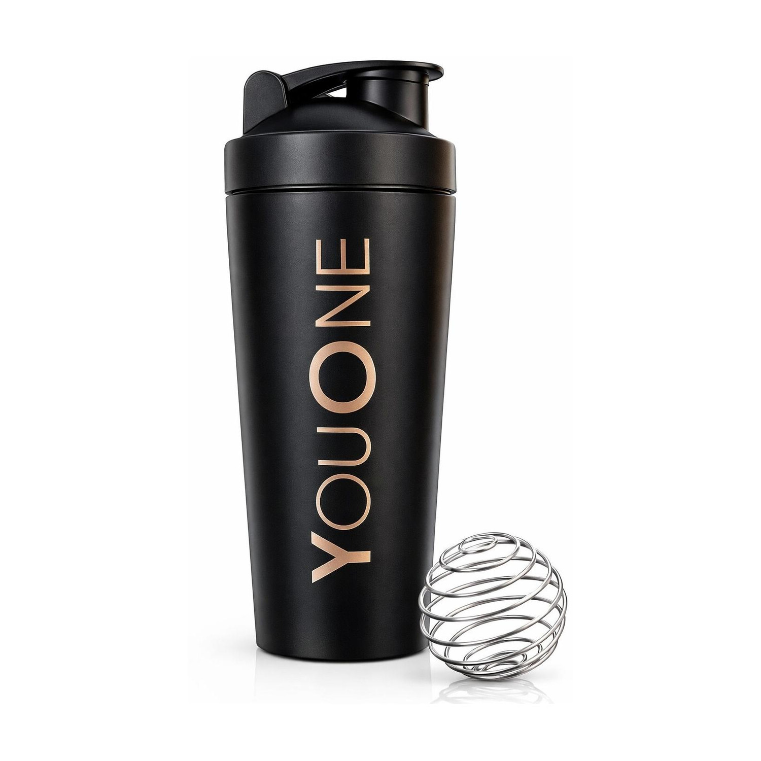 Image of Youone Gym, Shaker Bottles for Protein Shake 100% Leakproof 700 ml 750 ml Steel Shaker (Pack of 1, Black)