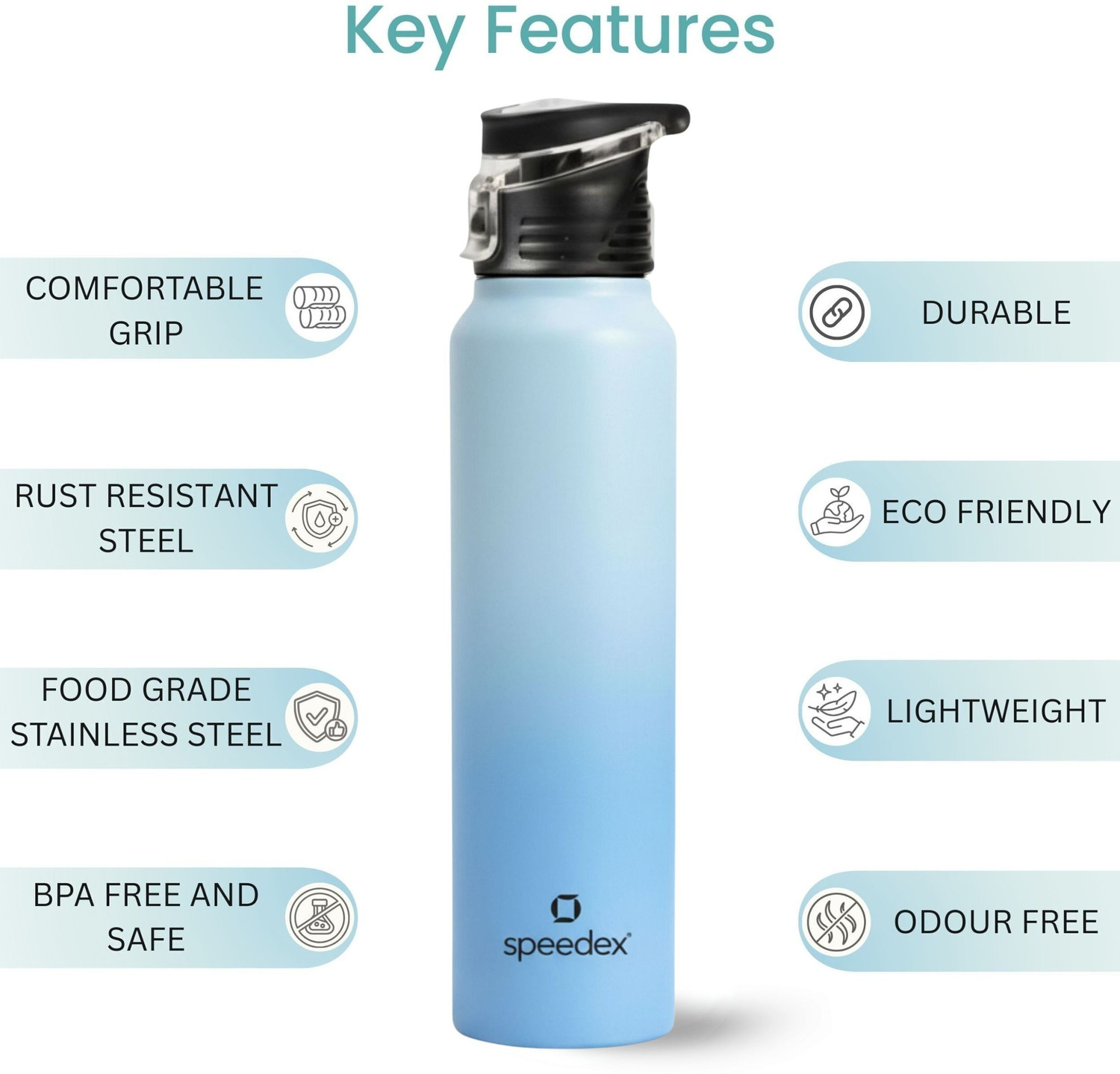 Image of SPEEDEX Water Bottle 1 Ltr for Men, Women, Kids, Adults, School 1000 ml Stainless Steel Bottle