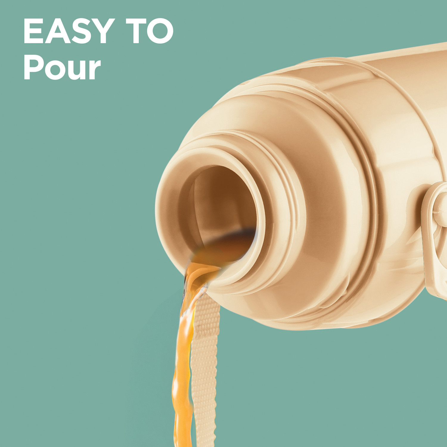 Image of MILTON Eiffel 500 Vacuum Insulated Thermos Flask, 480 Ml, 24 Hours Hot & Cold Beige 480 ml Plastic Flask