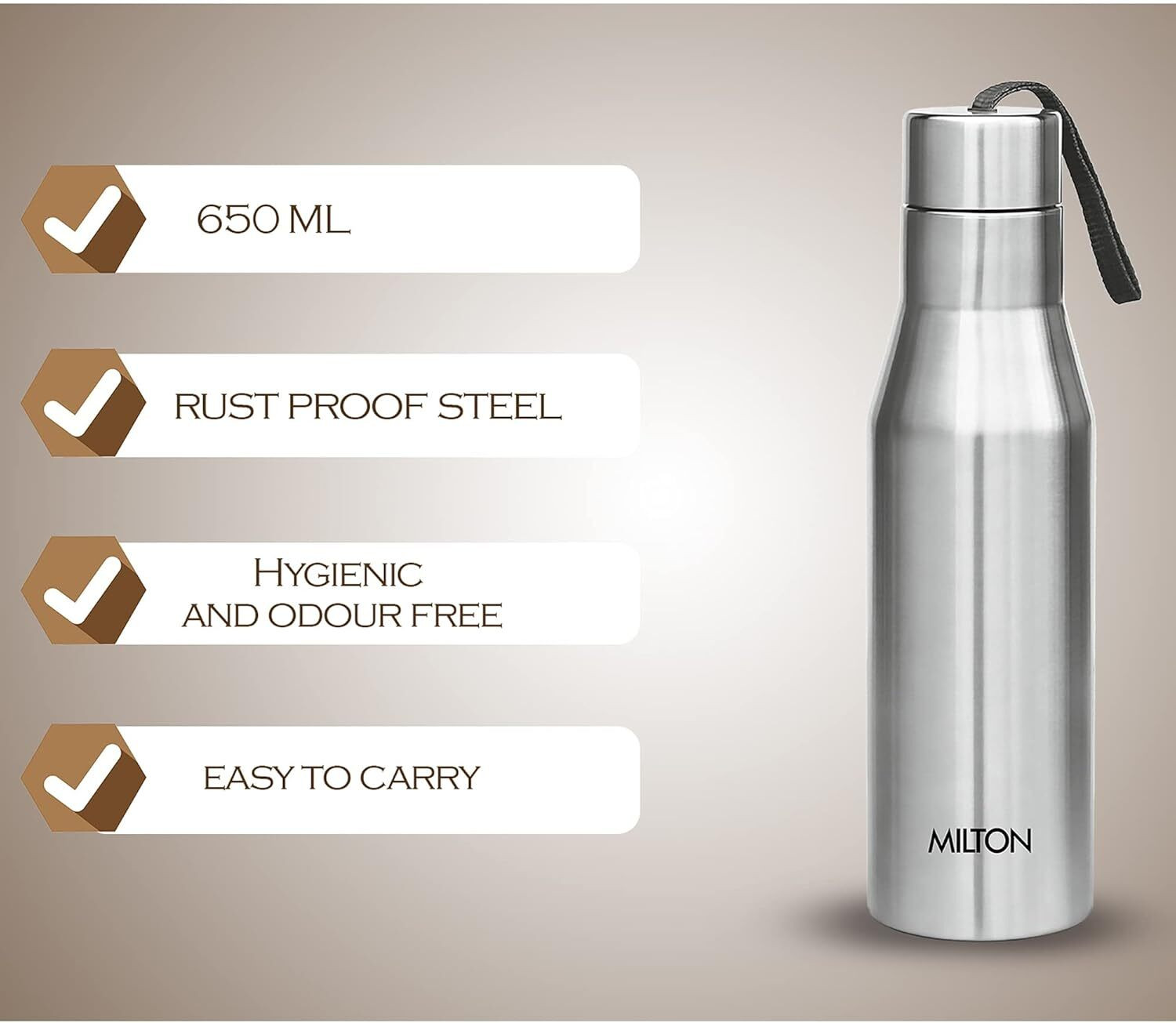 Image of MILTON Super 650 ml Stainless Steel Bottle