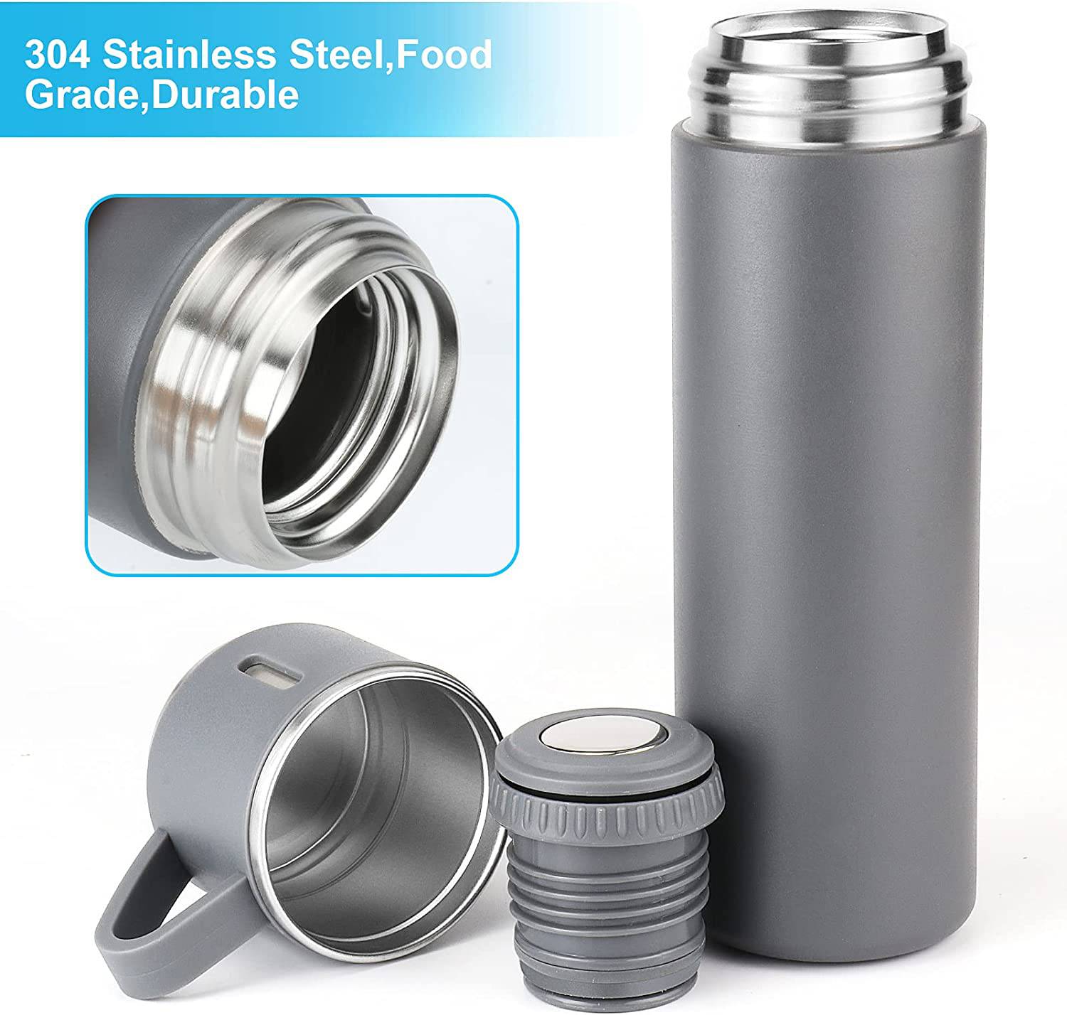STYLE HOMEZ TRIPLEE, Stainless Steel Vacuum Insulated Thermos with