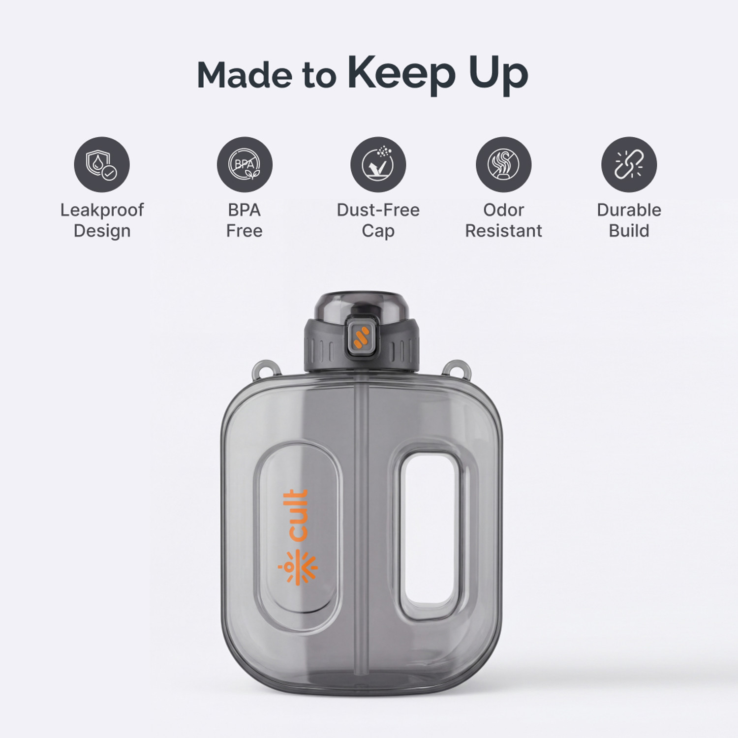 Image of Cult Gallon Bottle Leakproof Compact Design 1800 ml Plastic Bottle