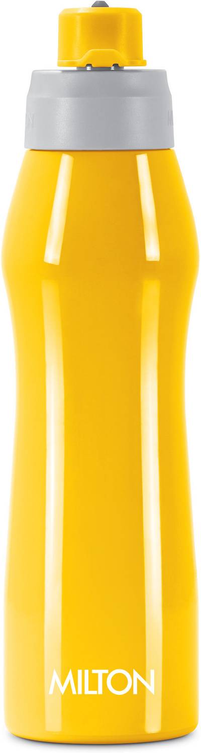 MILTON Active 1000 Stainless Steel Water Bottle, Yellow 885 ml Steel Bottle