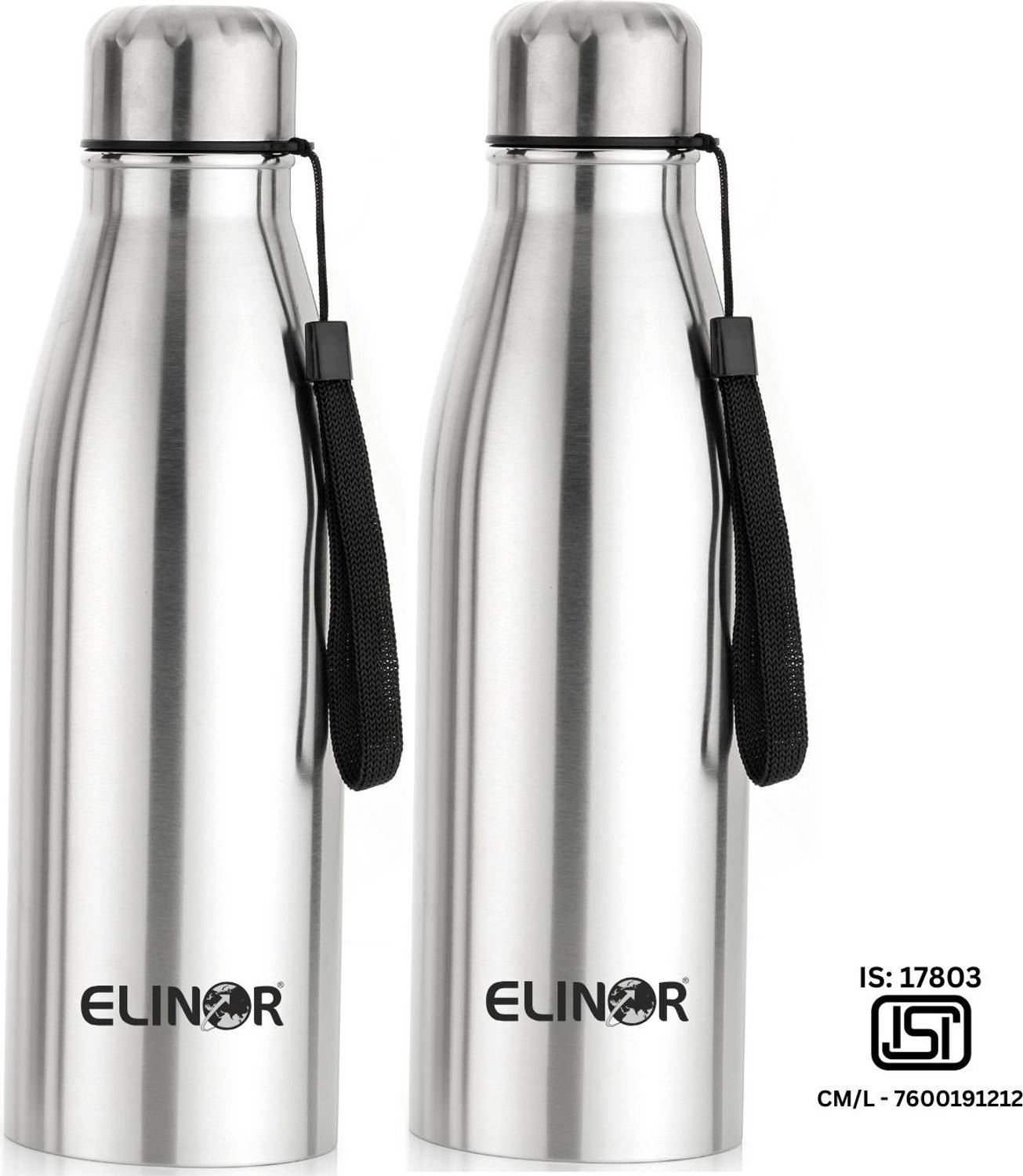 ELINOR SINGLE WALL STEEL BOTTLE WITH DORI CAP FOR EVERYDAY USE AT HOME OFFICE AND GM 1000 ml Stainless Steel Bottle