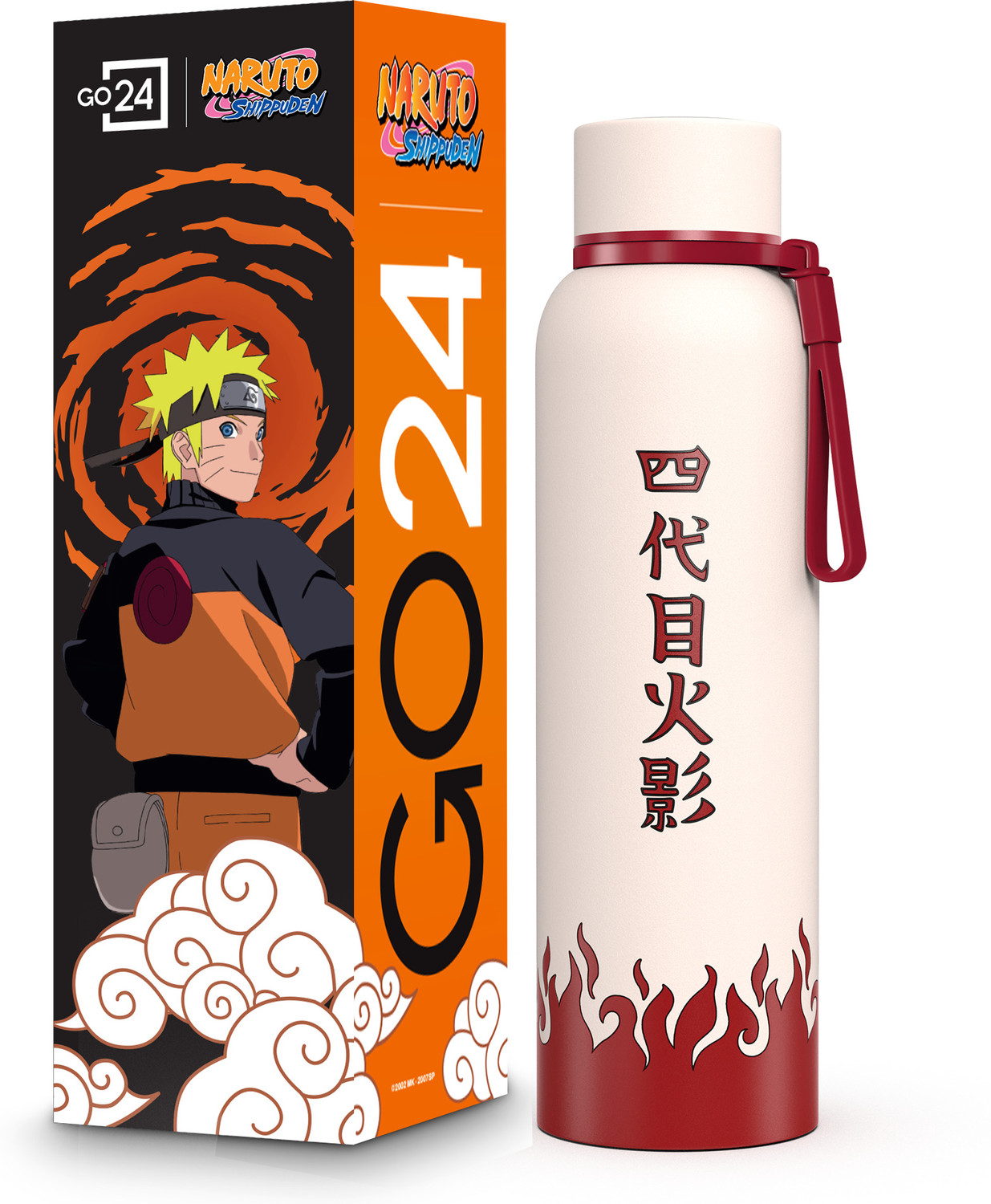 Image of Go24 Naruto 1000 Stainless Steel Hot and Cold Water bottle ISI Certified Thermosteel 980 ml Stainless Steel Flask