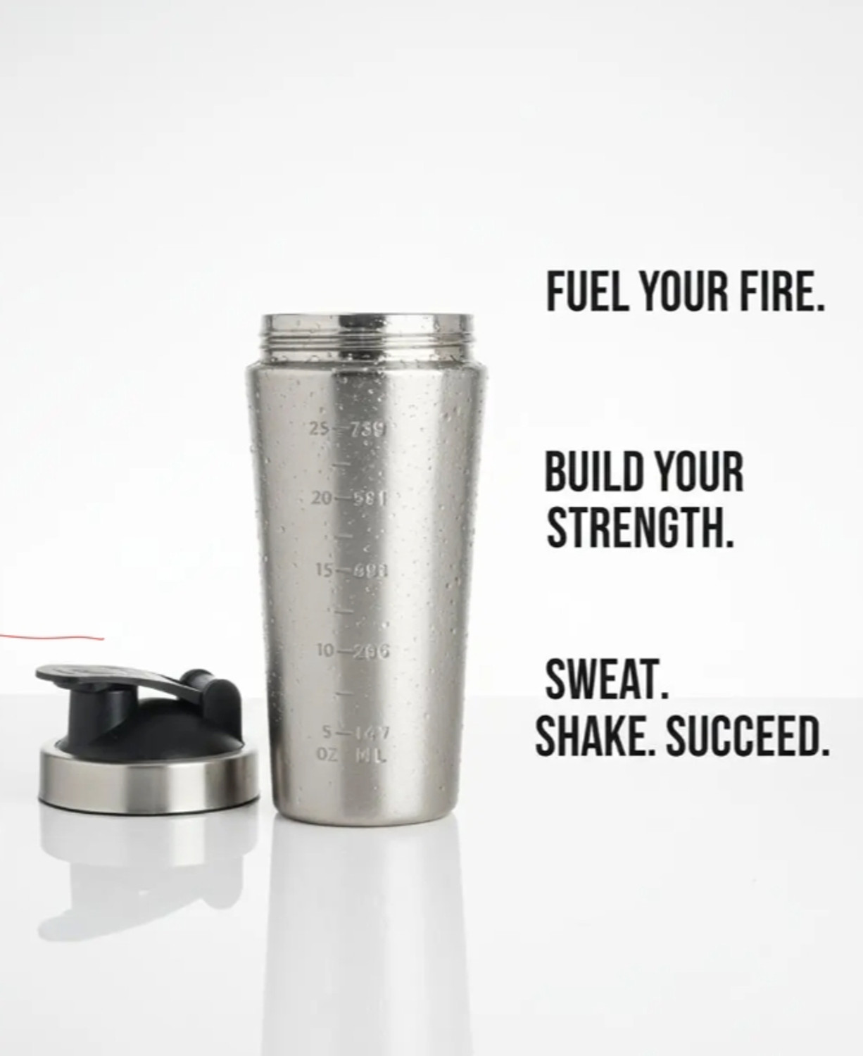 Image of veltria enterprises Gym Silver Shaker 750 Ml 750 ml Stainless Steel Shaker