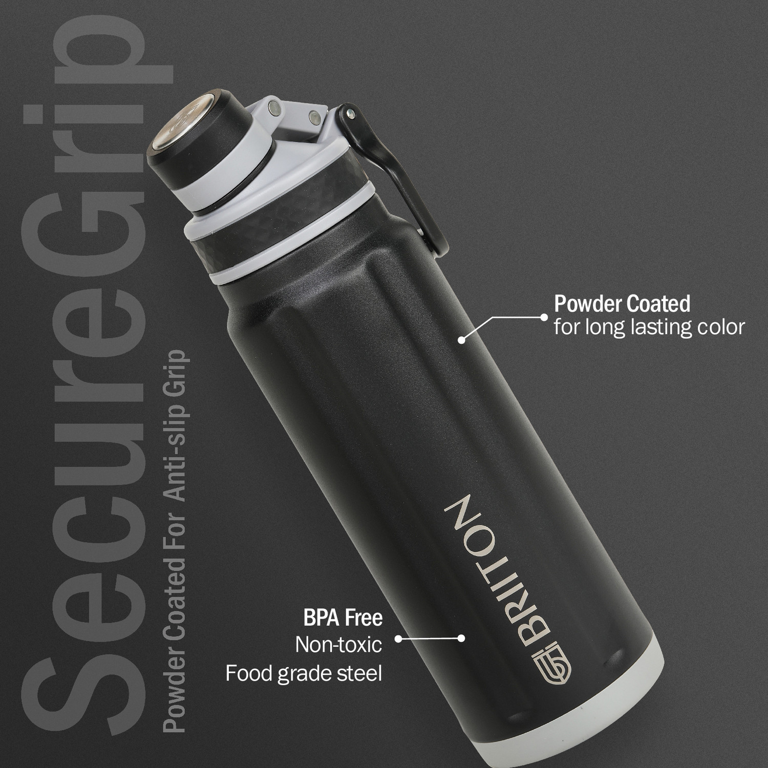 Image of Briiton thermoflask Majestic-S Hydraflask-850ml Hot & Cold Water Bottle 850 ml Steel Bottle