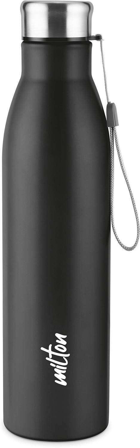 MILTON Aero 1000 980ml Black Stainless Steel Bottle - Image 1
