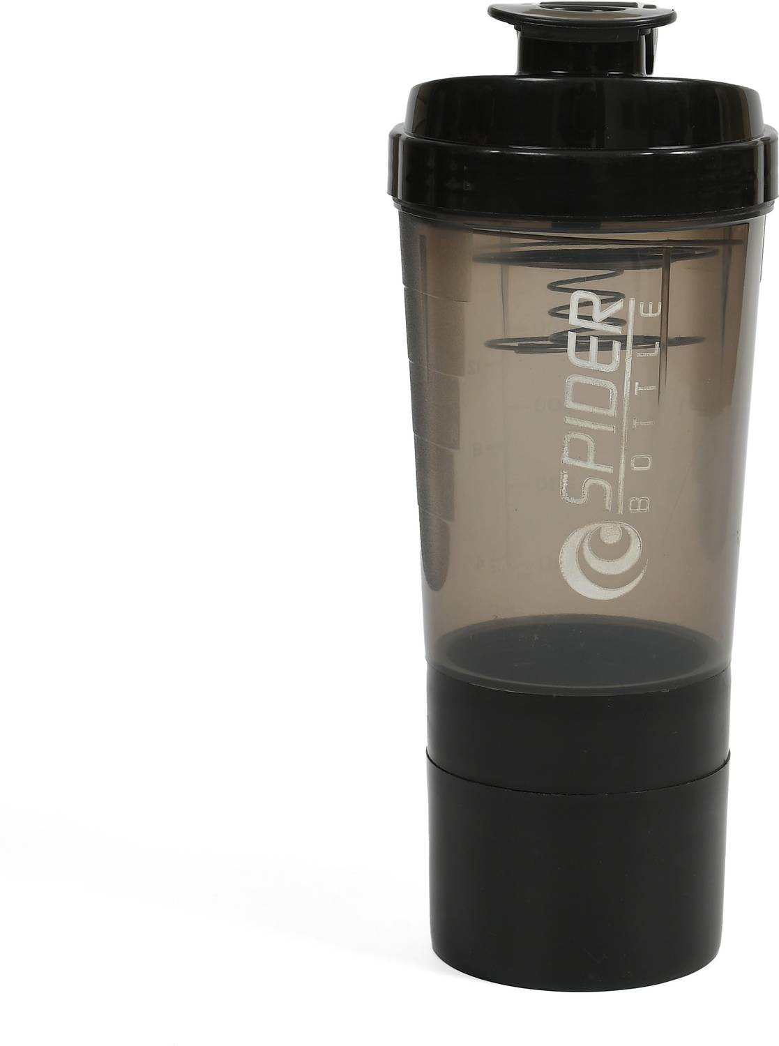 Body Bounce Shaker Bottle – Protein Shaker with Mixer Ball, Supplement Storage Compartment 500 ml Plastic Shaker