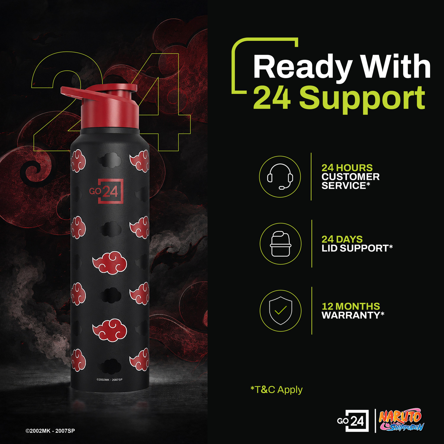 Image of Go24 Stainless Steel Sport /Fridge /Gym /Home /School with Sipper Cap UV Print 950 ml Stainless Steel Bottle