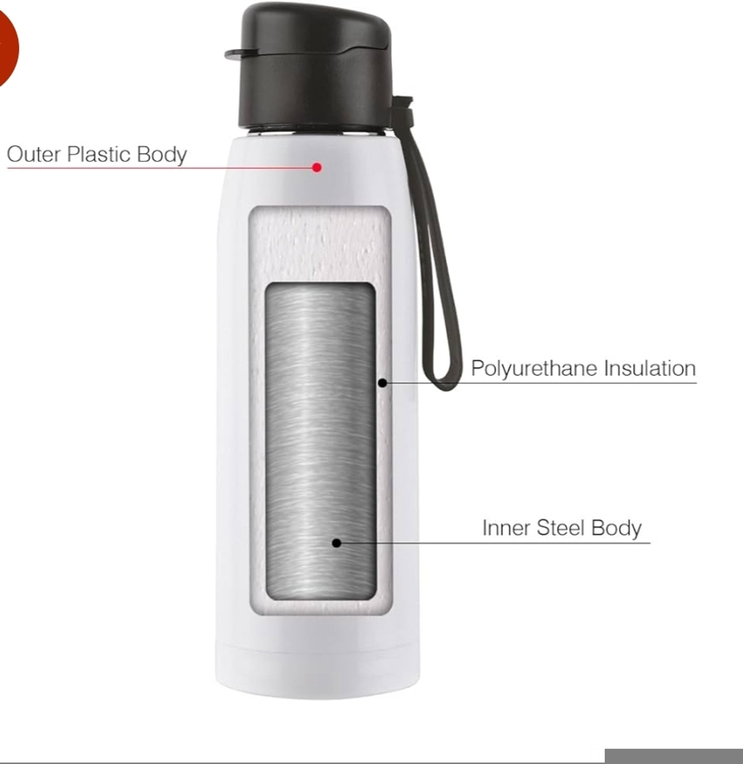 Image of cello PURO STEEL - X COOPER 900 900 ml Stainless Steel Bottle