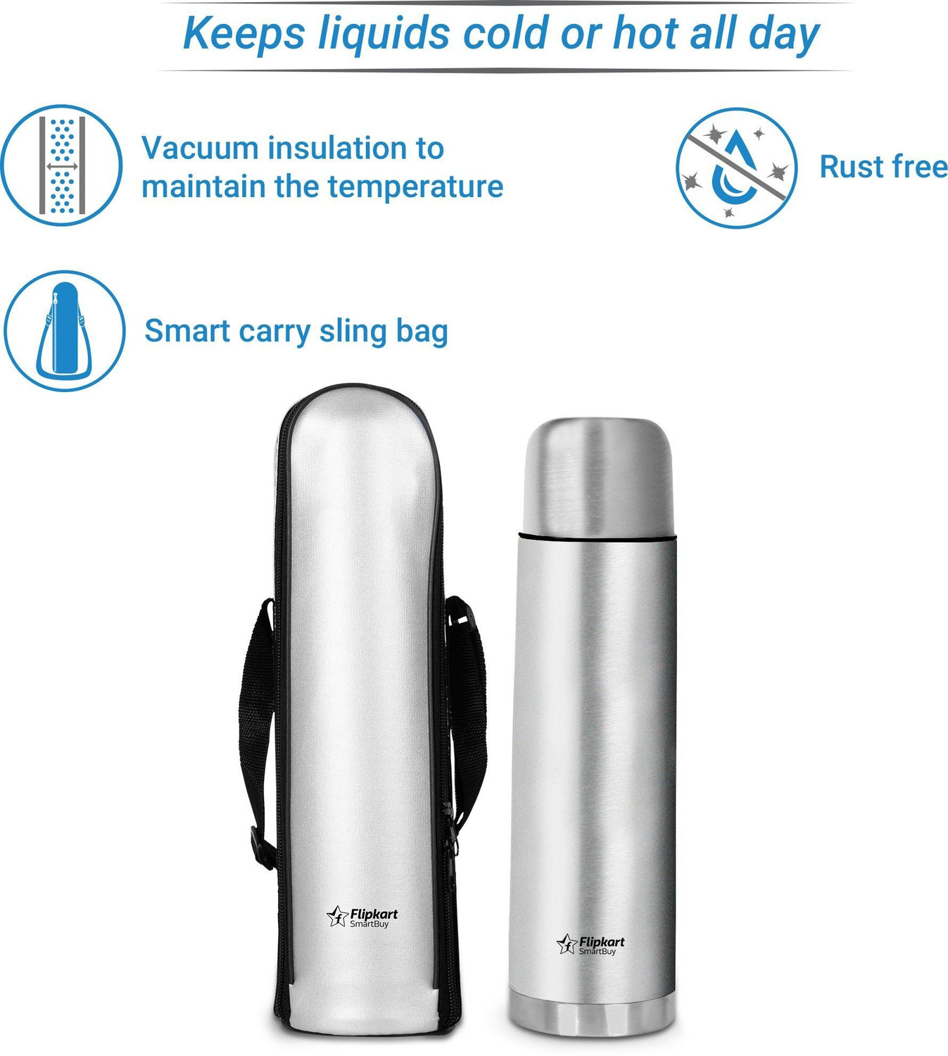 Image of Flipkart SmartBuy Thermosteel Flip Lid 1000 ml Flask�