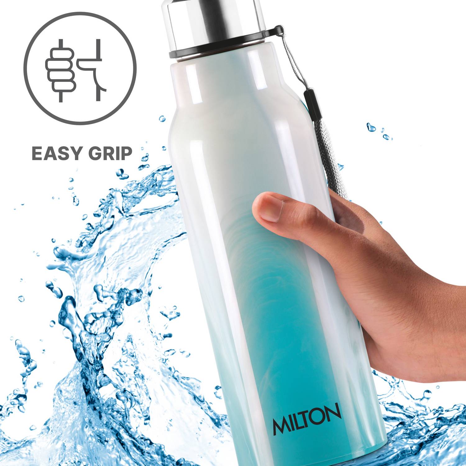 MILTON Steel Marble 900 630ml Aqua Green Bottle - Image 3