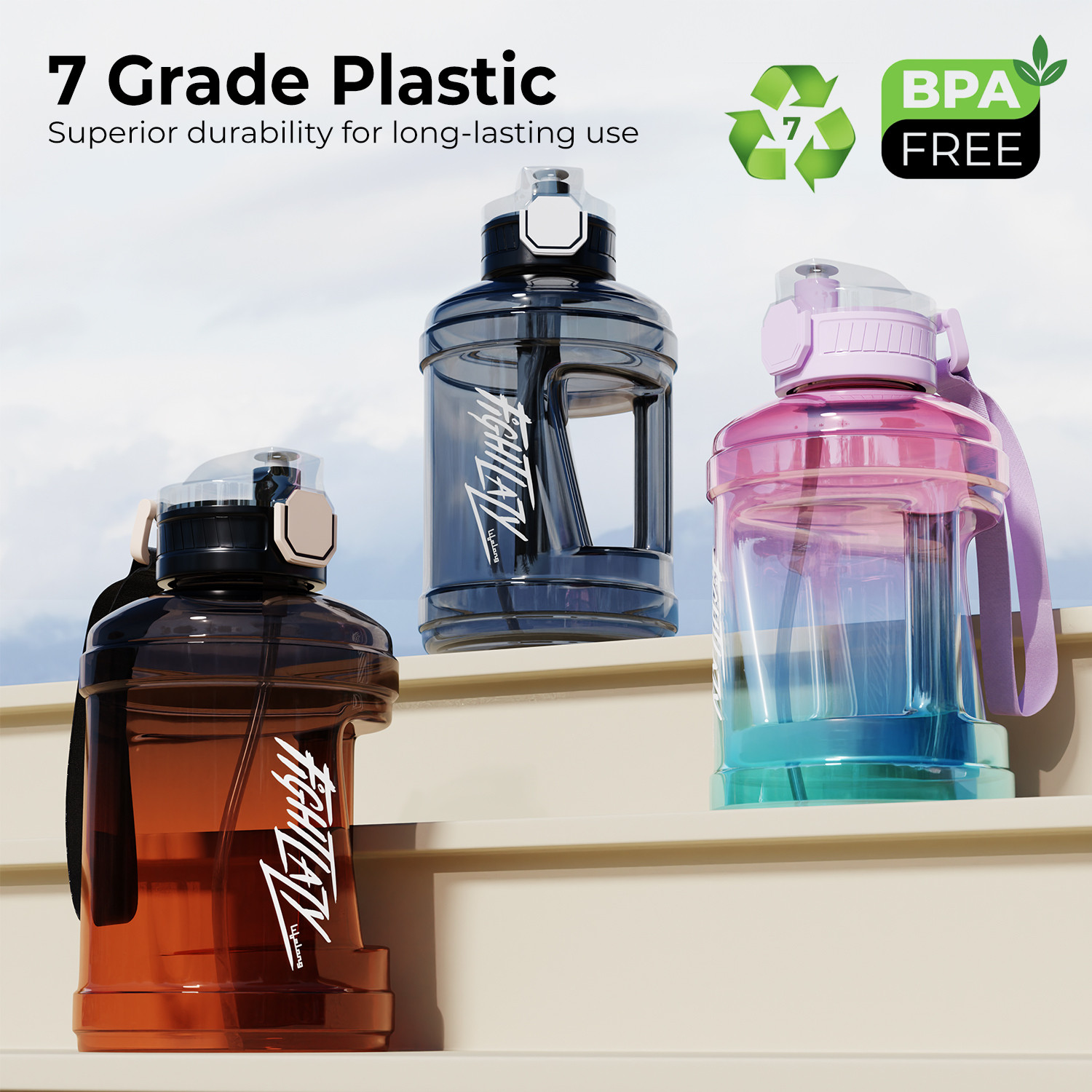 Image of Lifelong Gallon Water Bottle 1.6 Liter for Gym & Sports 1600 ml Plastic Bottle