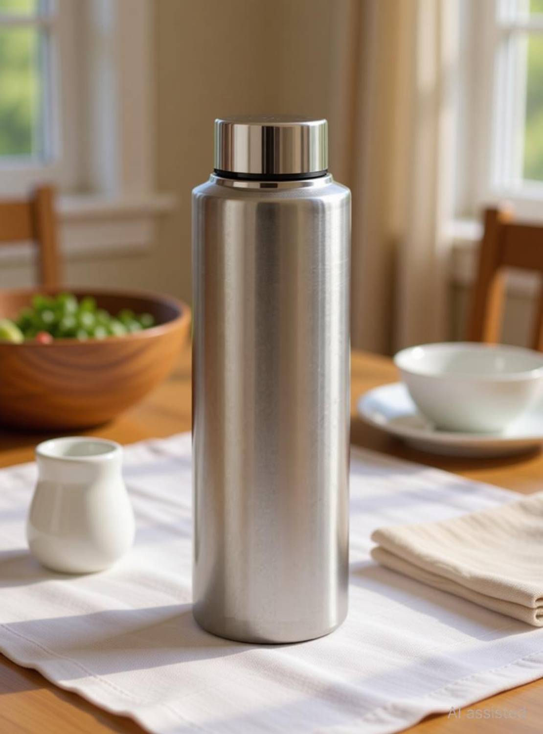 AKG Stainless Steel Fridge Water Bottle KItchenware Set 600 ml Steel Bottle