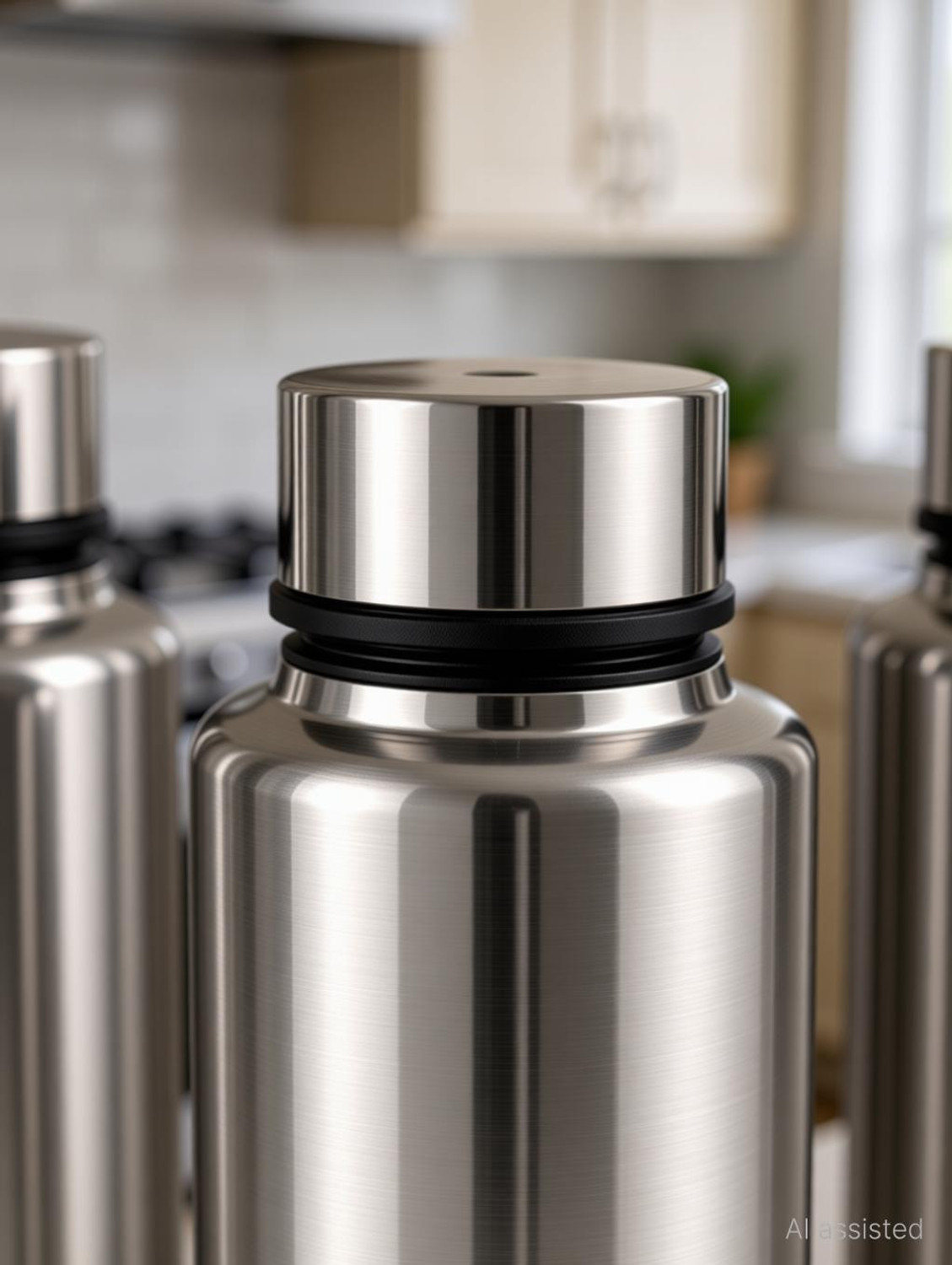 Image of VISAXMI Stainless Steel Fridge Water Bottle For School, Office, Gym, Picnic (pack of 3) 3000 ml Steel Bottle