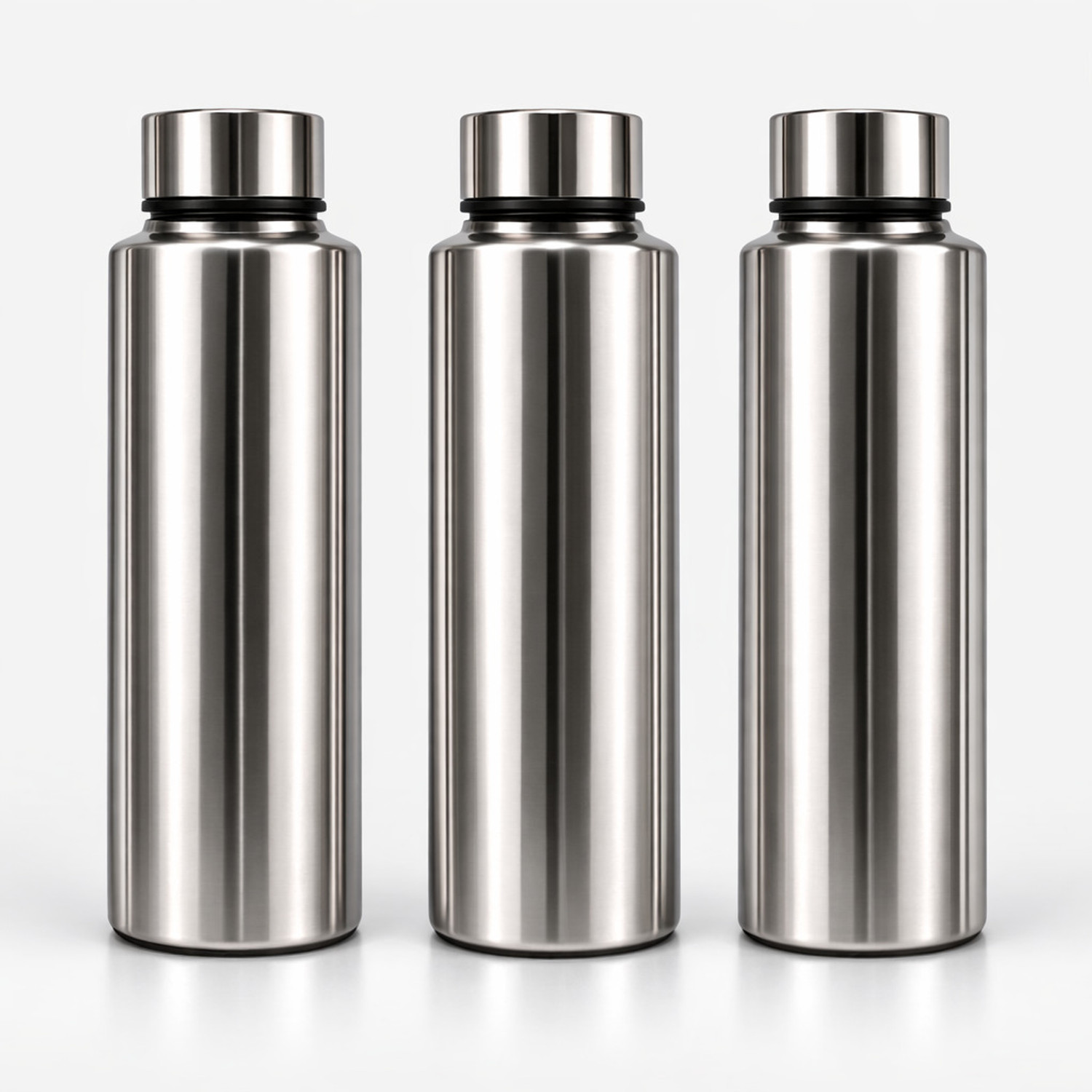 Image of VISAXMI Stainless Steel Fridge Water Bottle For School, Office, Gym, Picnic (pack of 3) 3000 ml Steel Bottle