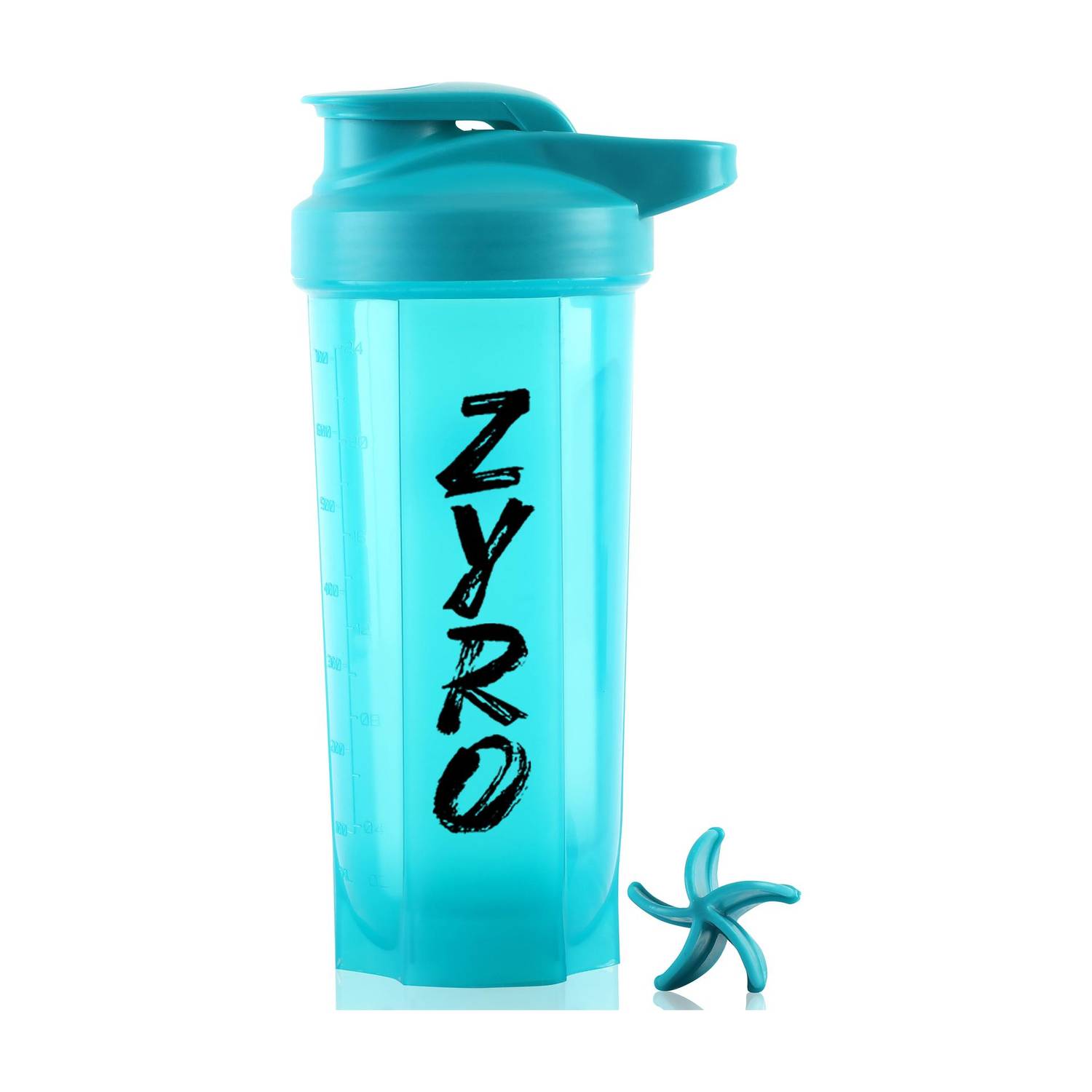 ZYRO Gym Shaker For Protein Shake|Sipper Bottle with Blending Mixer Ball For Protein 750 ml Plastic Shaker