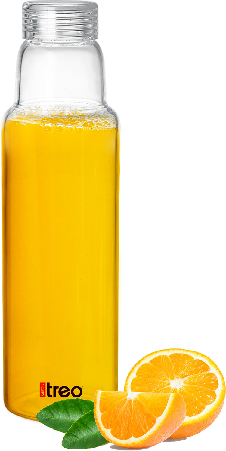 Image of TREO Borosilicate Clarisma 1000ml Glass Fridge Water Bottle, for Hot & Cold Beverages 1000 ml Borosilicate Glass Bottle