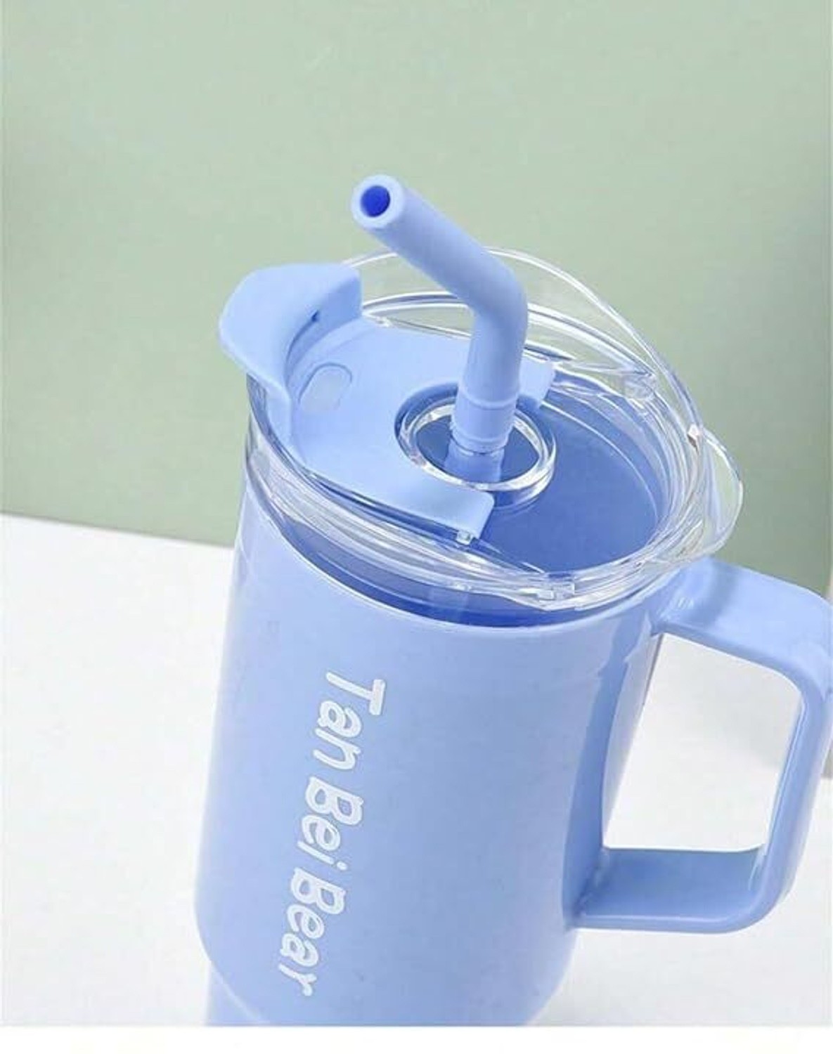 Image of TRINGDOWN Tumbler with Straw, Sport Bottle and Small Flask (1200ml, 800ml, 300ml) 1200 ml Plastic Sipper