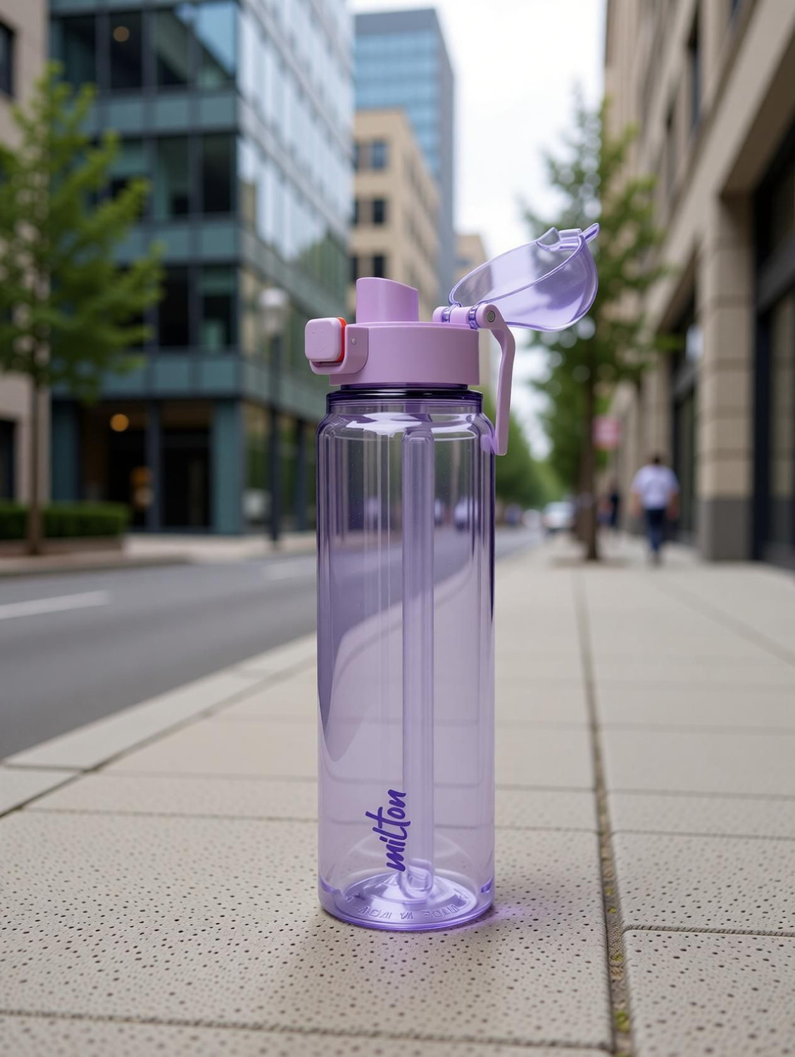 Image of MILTON Aston 1000 Water Bottle 1 ltr Plastic Sip & Gulp Lid, for Office, School Purple 1000 ml Plastic Bottle