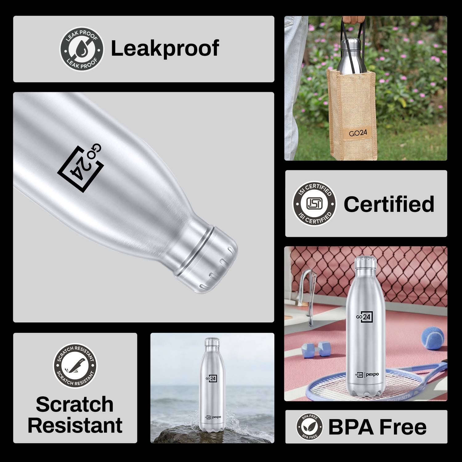 Go24 Electro 2000 2000ml Stainless Steel Flask - Image 5