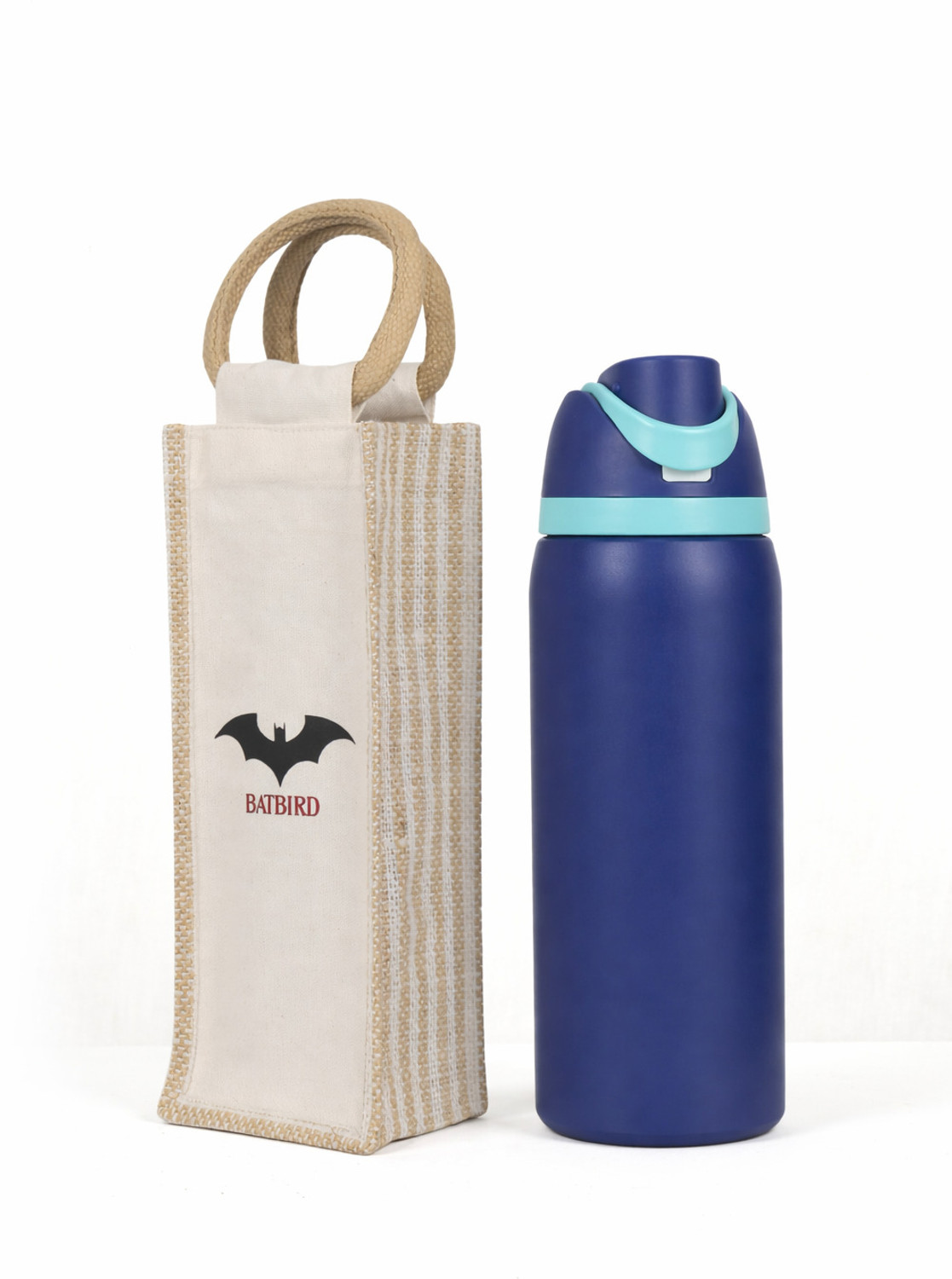 Image of BATBIRD Insulated Stainless Steel Thermos Flask with One-Touch Leakproof Lid 960 ml Stainless Steel Bottle