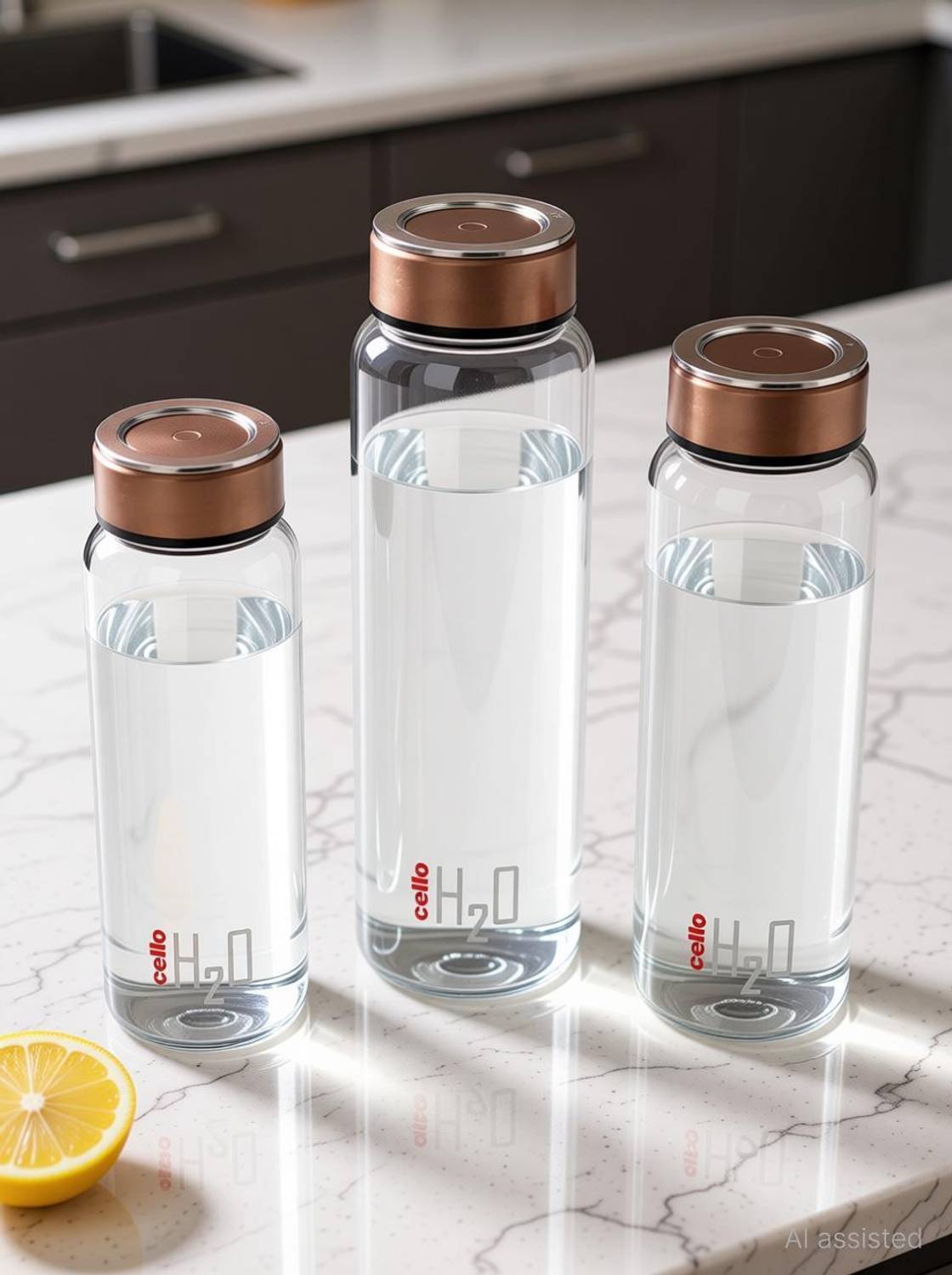cello Borosilicate H2O 1000 ml Glass Bottle