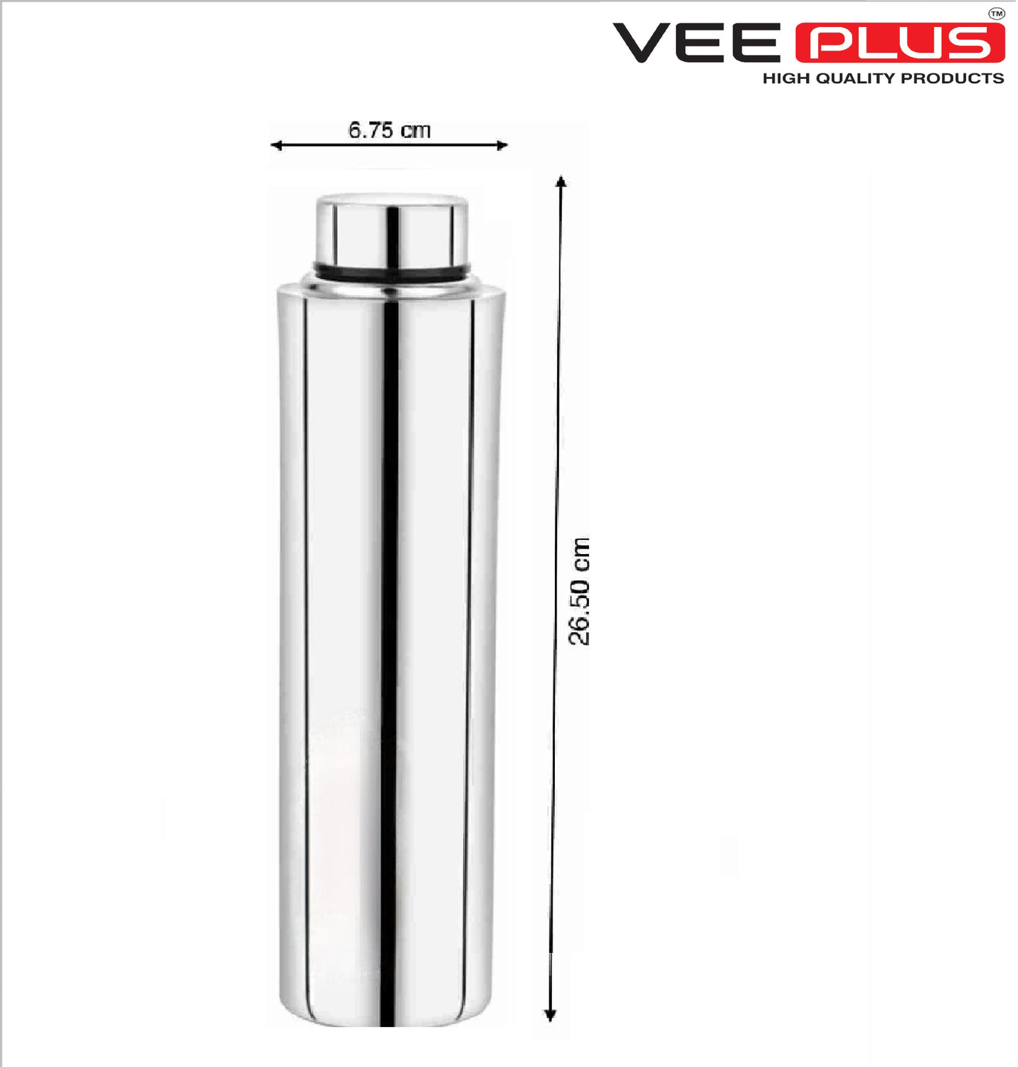 Image of VEE PLUS Stainless steel Mirror Polish ECO leak proof water bottle 900 ml Steel Bottle