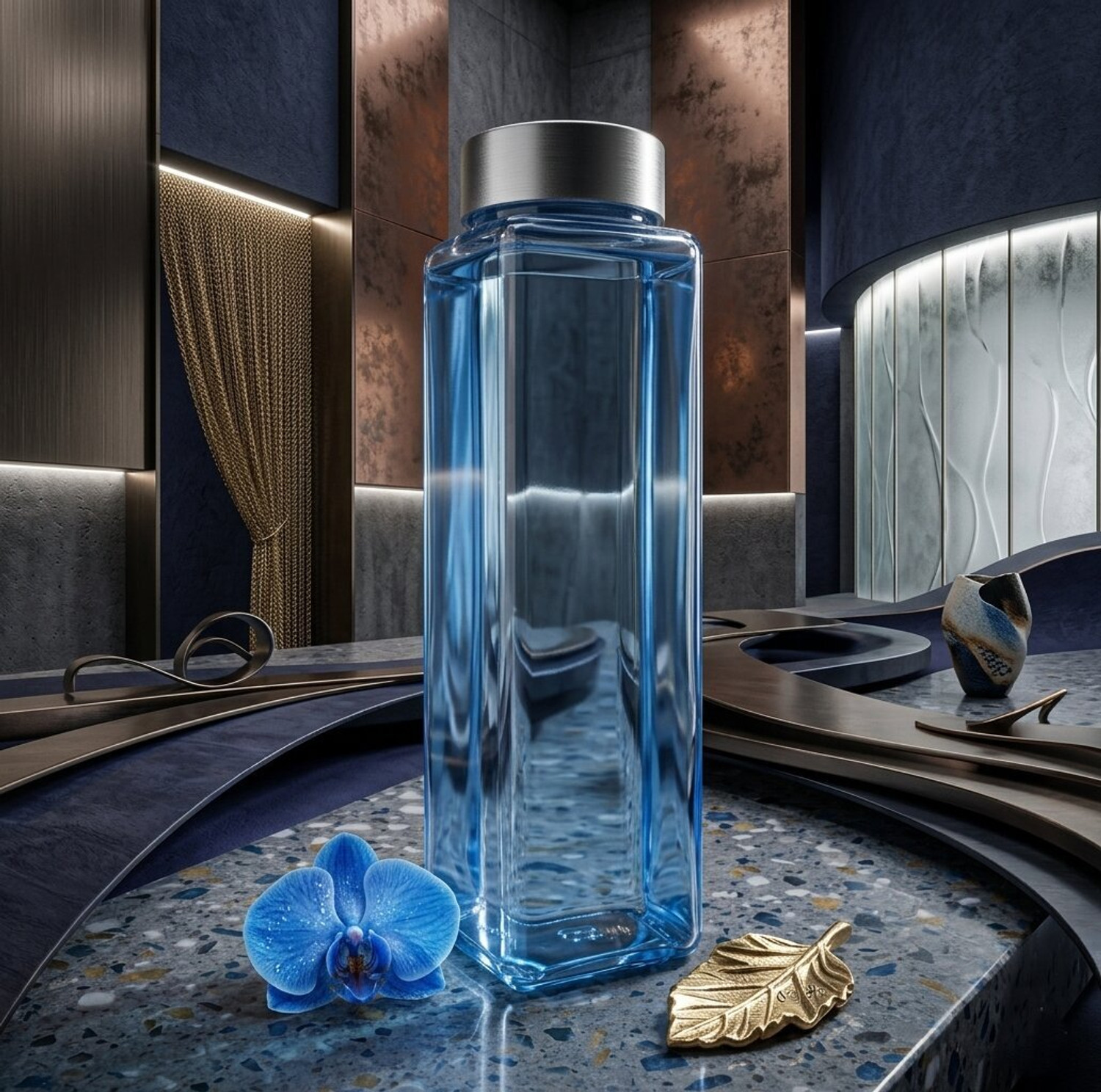 Image of CROCO JAR Premium Edition Glass Bottle with Airtight STEEL Lid| PACK OF 1 | 750 ML 750 ml Glass Bottle