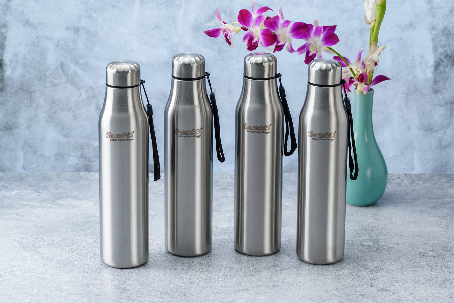 Image of Sumeet Alpha-Aqua S.S Leak Proof Water Bottle Office /School /College /Gym /Home /Fridge 1000 ml Steel Bottle
