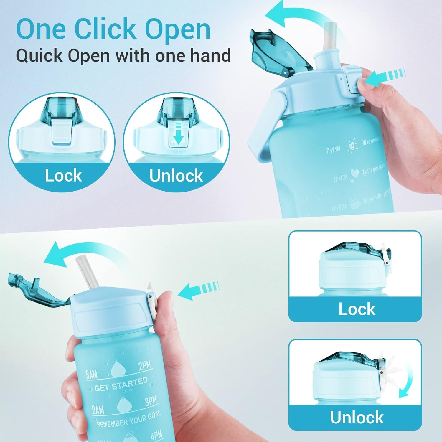 Image of HSR Leakproof Water Bottle For Gym, Office, Sports, hiking, cycling Water Bottle 2000 ml Plastic Bottle