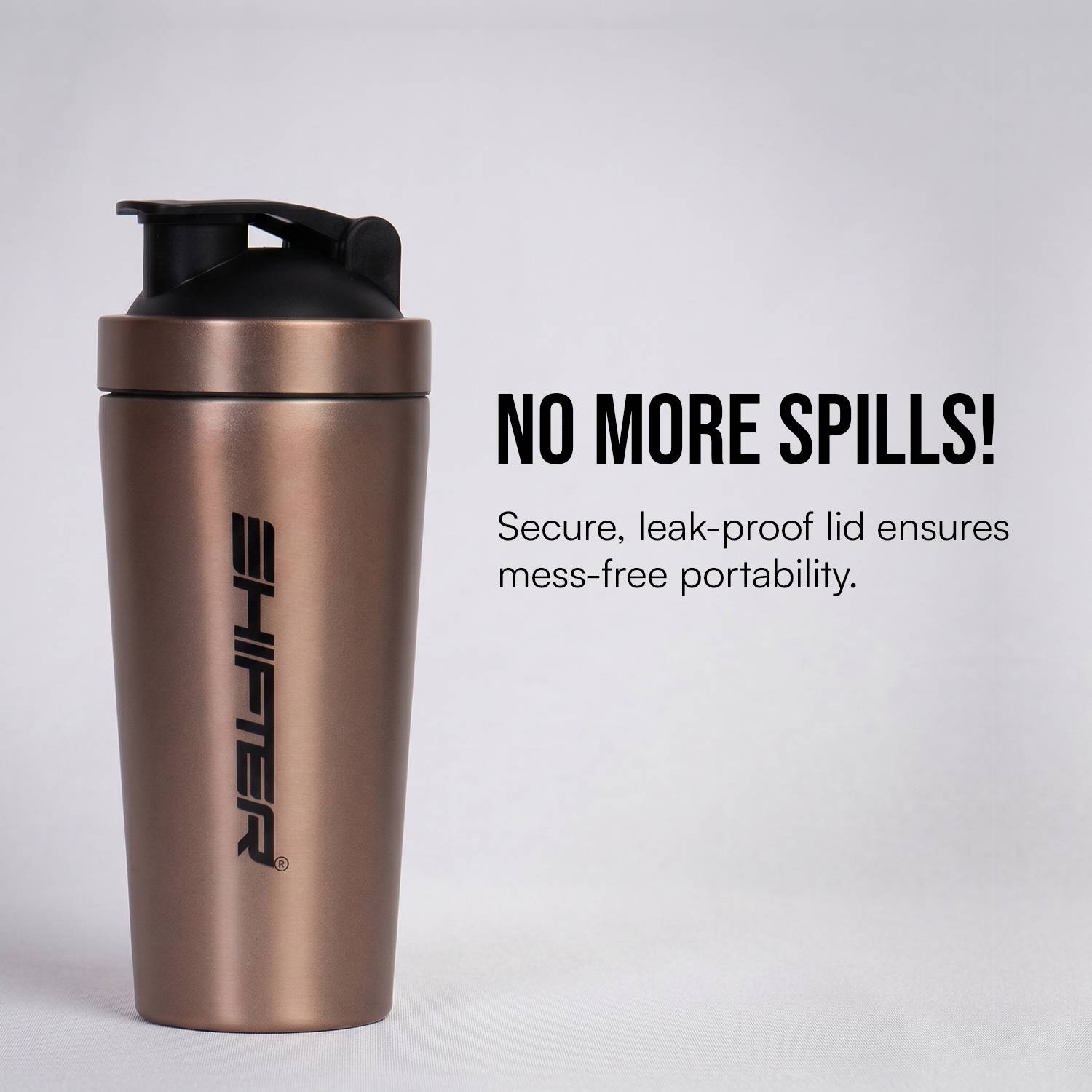 SHIFTER Gym 700 ml Stainless Steel Shaker Bottle - Image 4