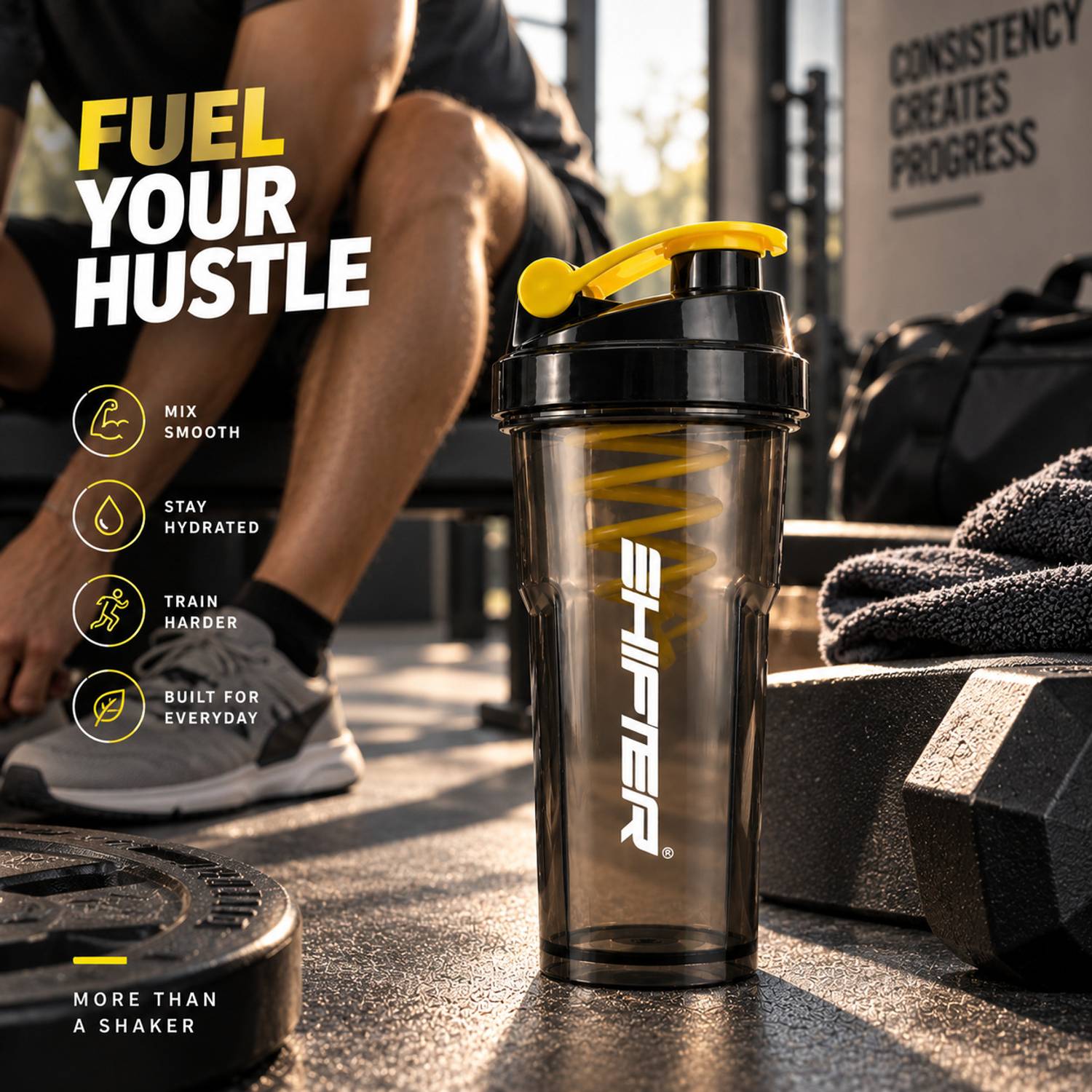 SHIFTER Gym Shaker Bottle 750 ml - Image 3
