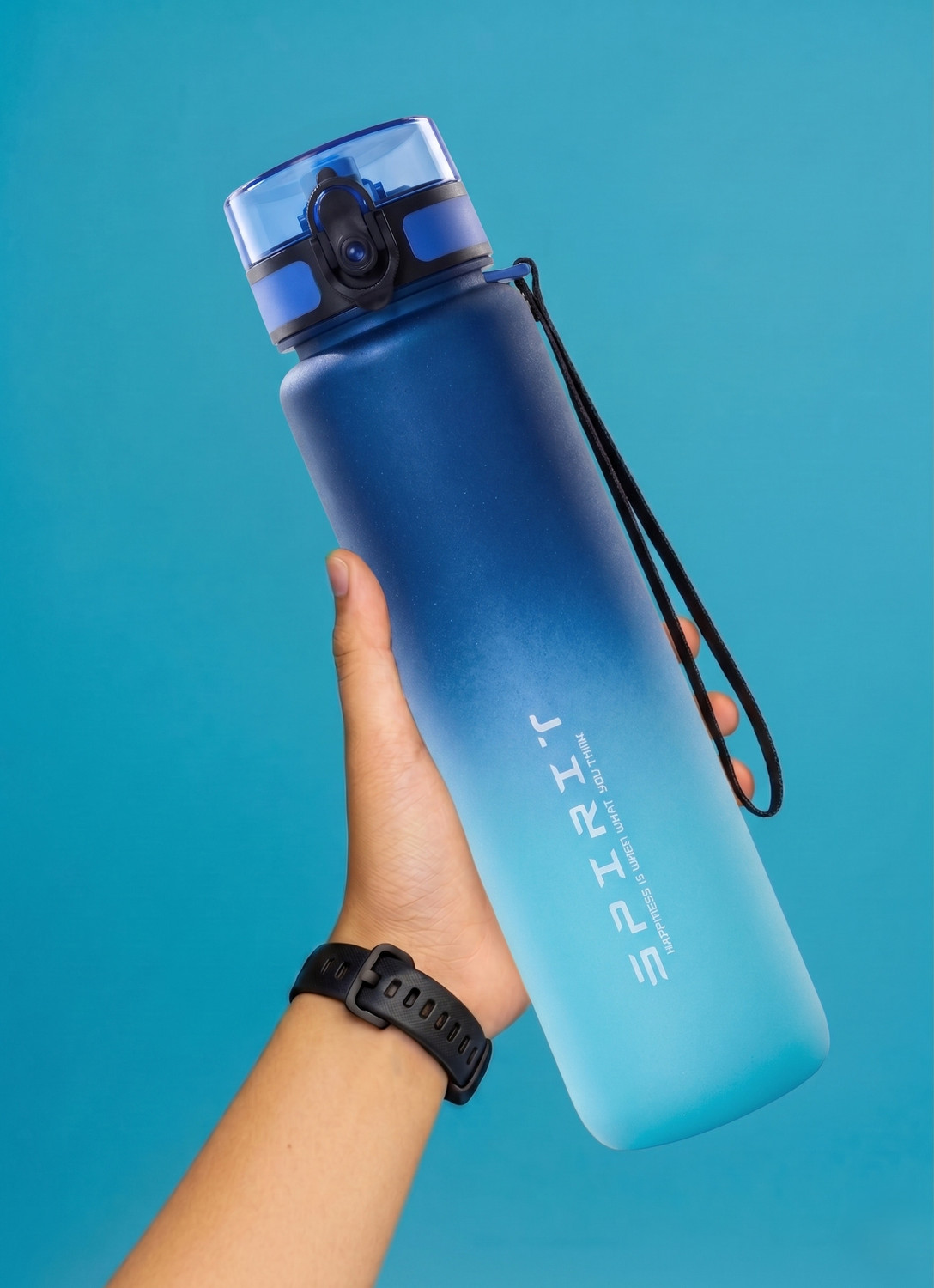 Image of ApnaCart Premium Gradient Matte finish Gym Water Bottle 1000 ml Plastic Sipper