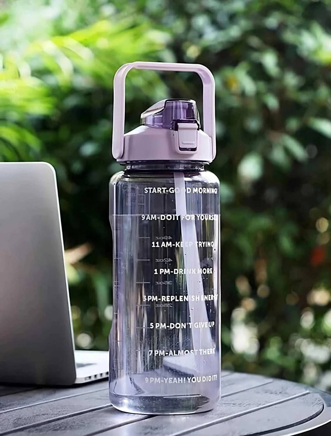 VENSWISE MOTIVATIONAL WATER BOTTLE 2000ML-PURPLE 2000 ml