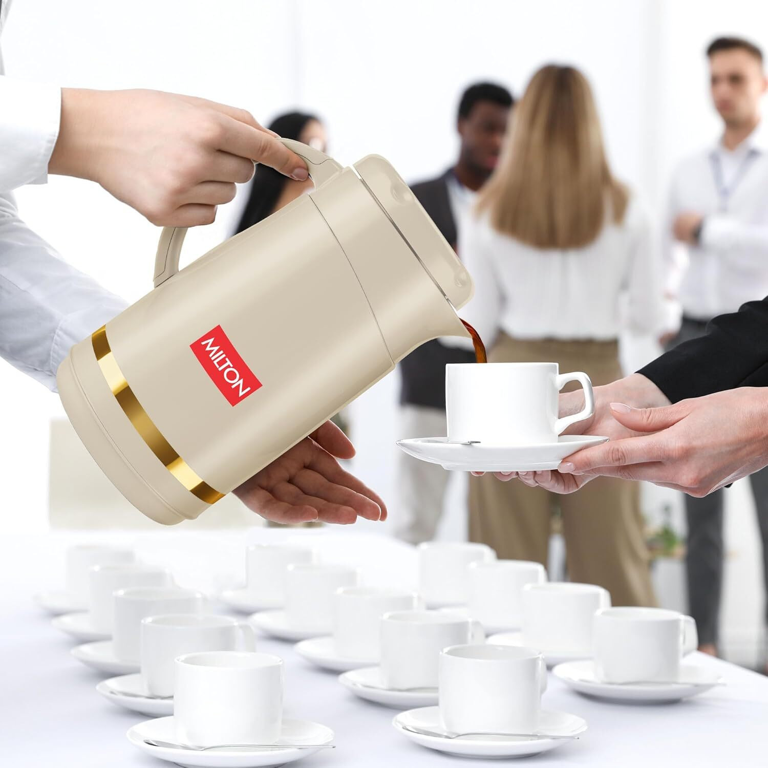 Image of MILTON Renova 1500 Water Jug, PU Insulated Inner Stainless Steel Hot & Cold Jug 1350 ml Steel Flask