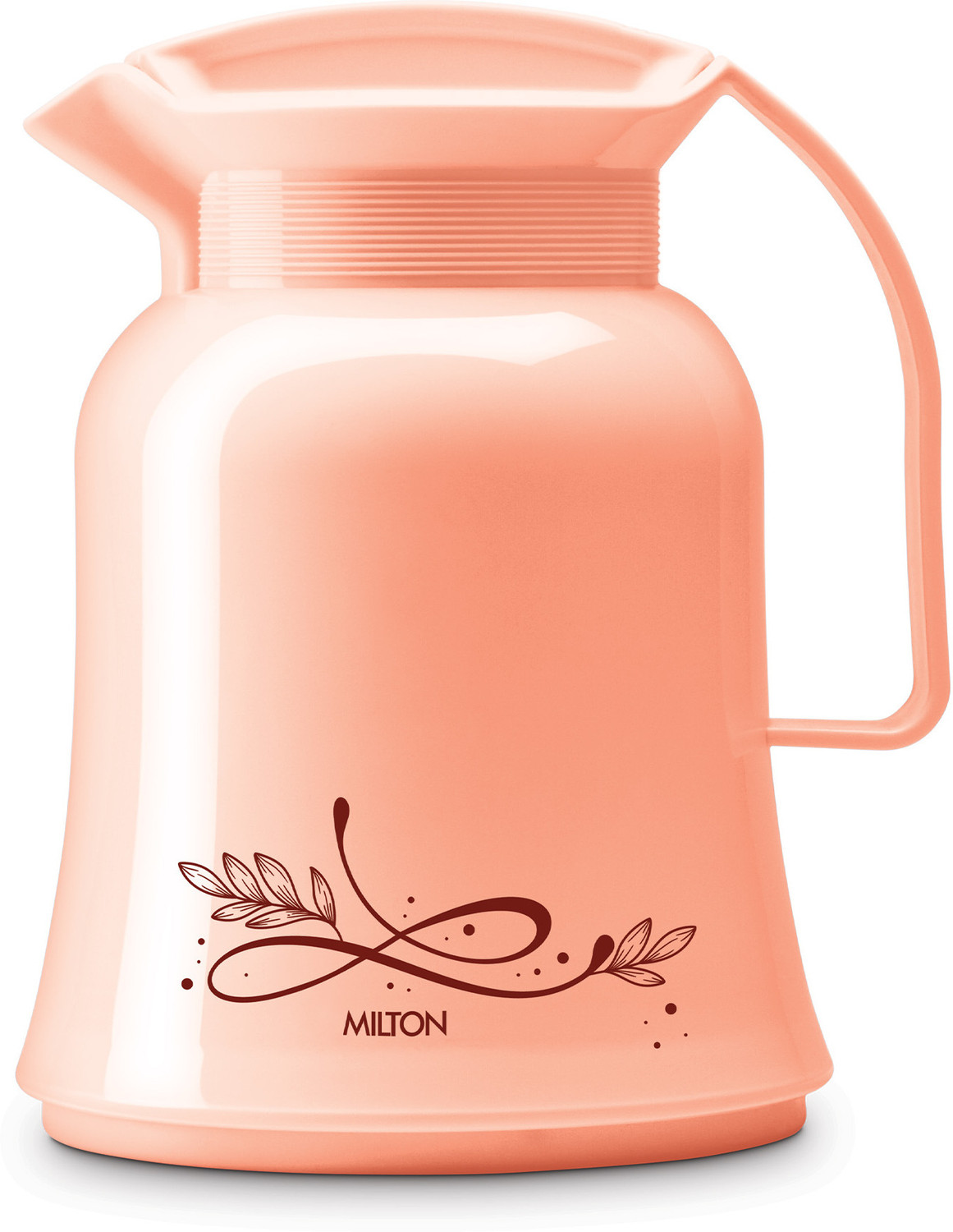 Image of MILTON Crystal 500 Vacuum Insulated Inner Glass Hot or Cold Flask, Peach 500 ml Plastic Flask