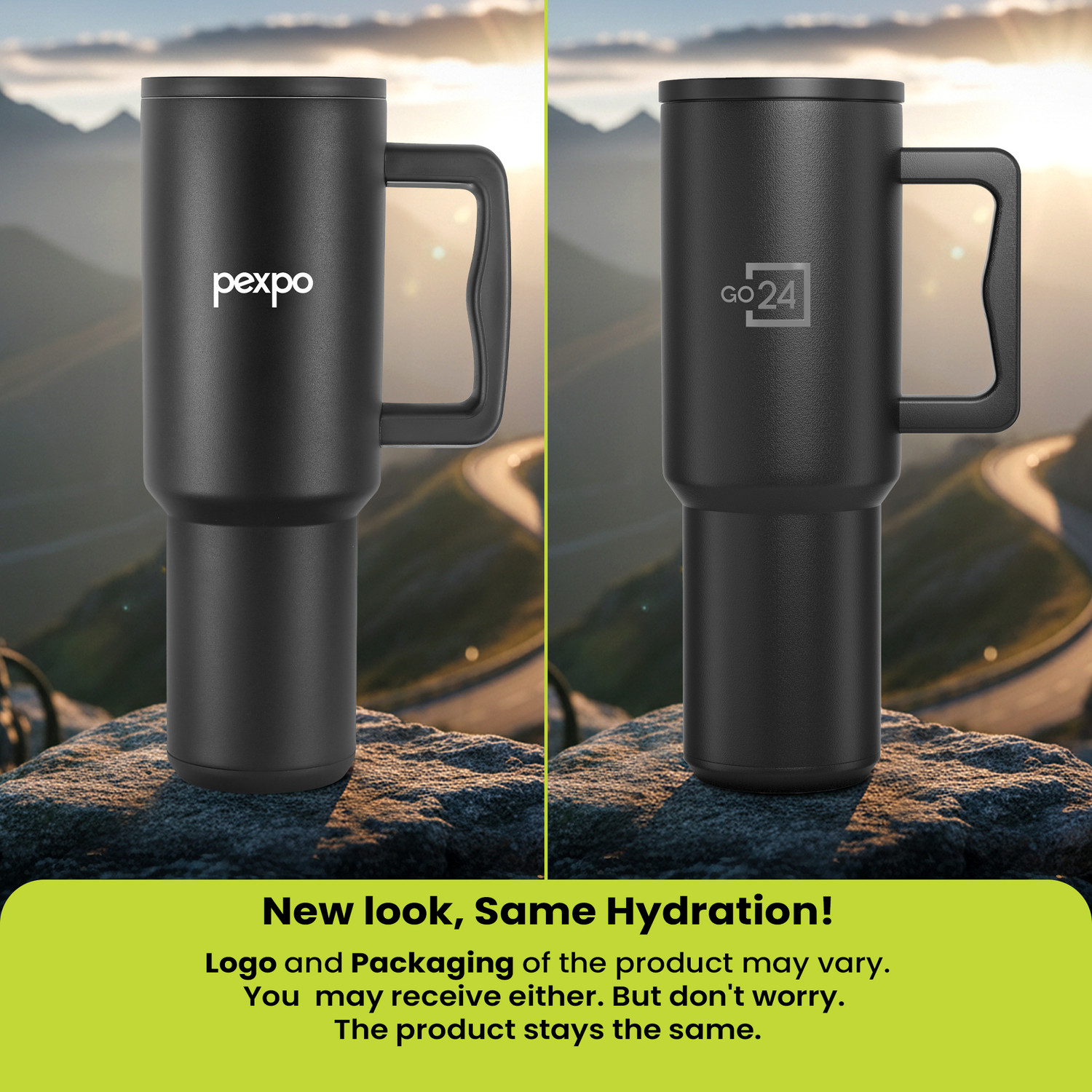 Image of Go24 Sipper water Flask for adults Hot&Cold Insulated Stainless Steel tumbler Stanzy Stainless Steel Tumbler