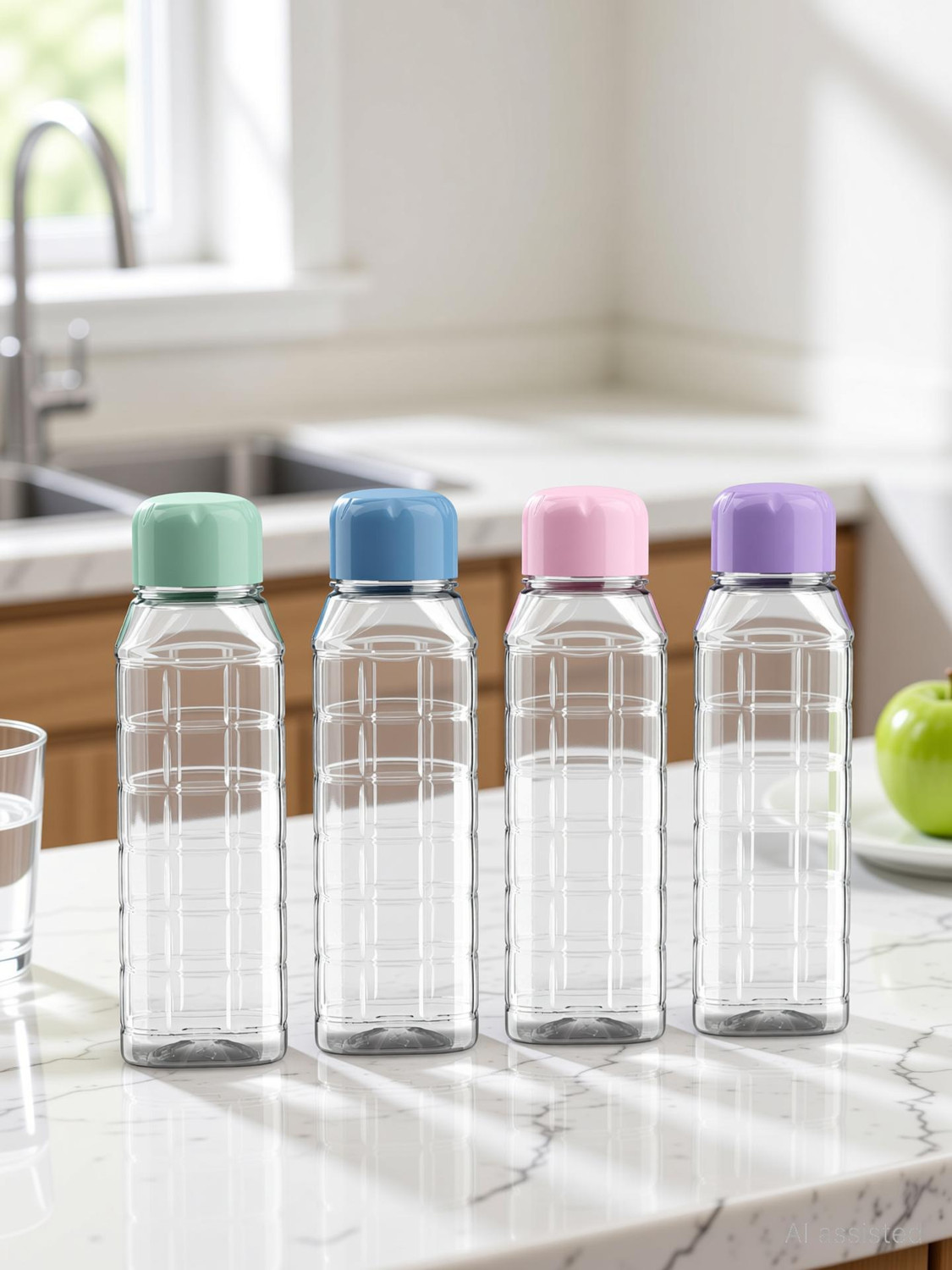 Image of KOLORR Chess Pet Bottles Pack of 4 - Multicolour 500 ml Plastic Bottle