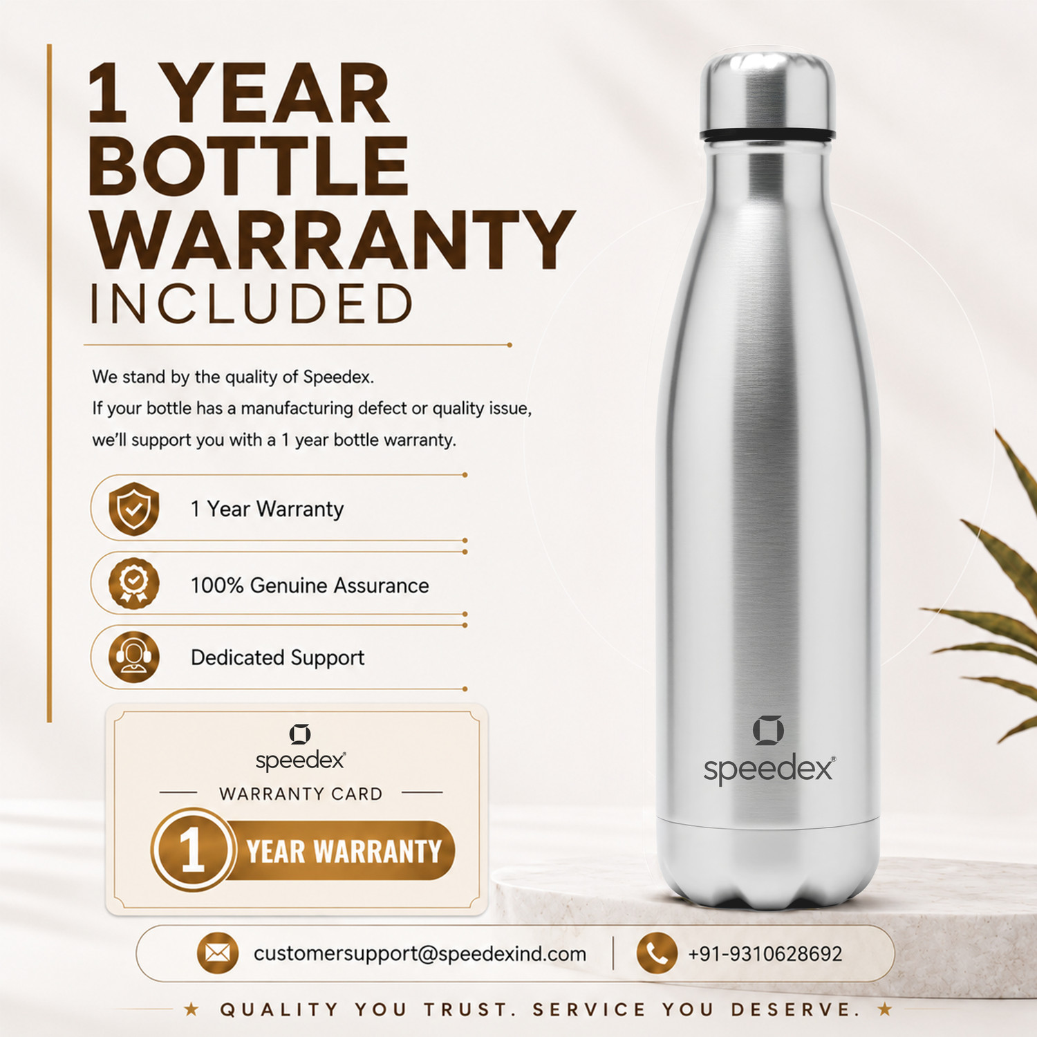 Image of SPEEDEX Thermos Hot & Cold Stainless Steel Bottle 500 ml Stainless Steel Flask