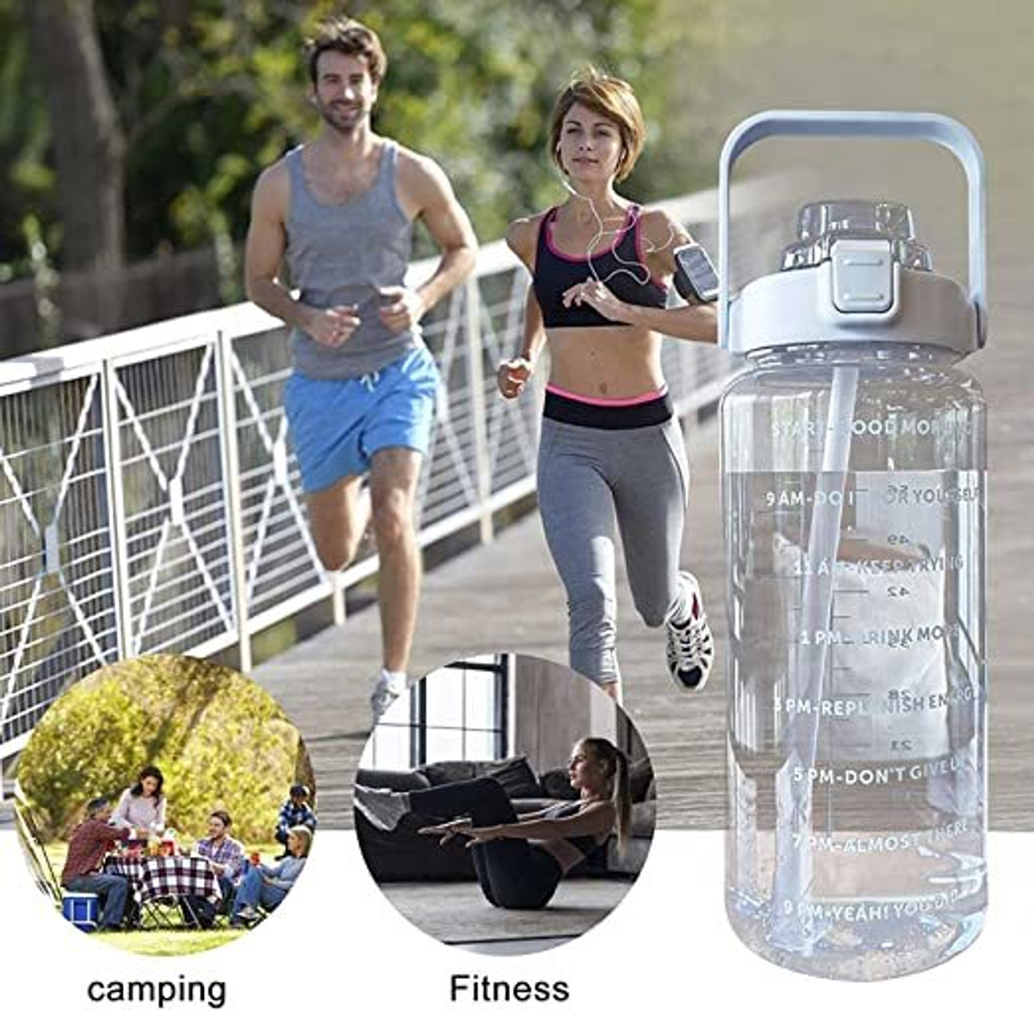 Image of SeaRegal Sports Water Bottle Unbreakable & Leak-Proof Plastic Water Bottles 2000 ml Plastic Bottle