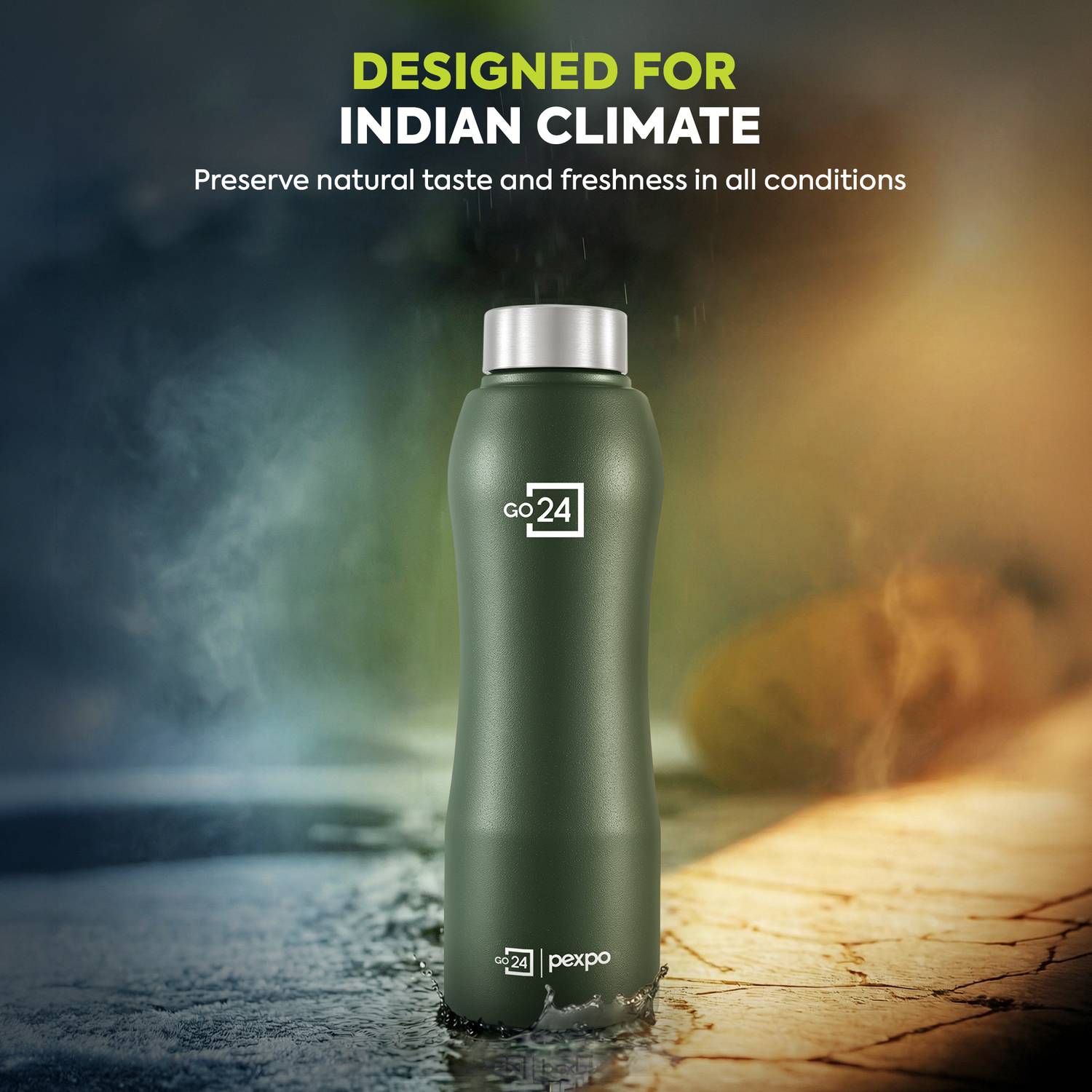 Go24 BISTRO 1000 ml Stainless Steel Bottle - Image 4