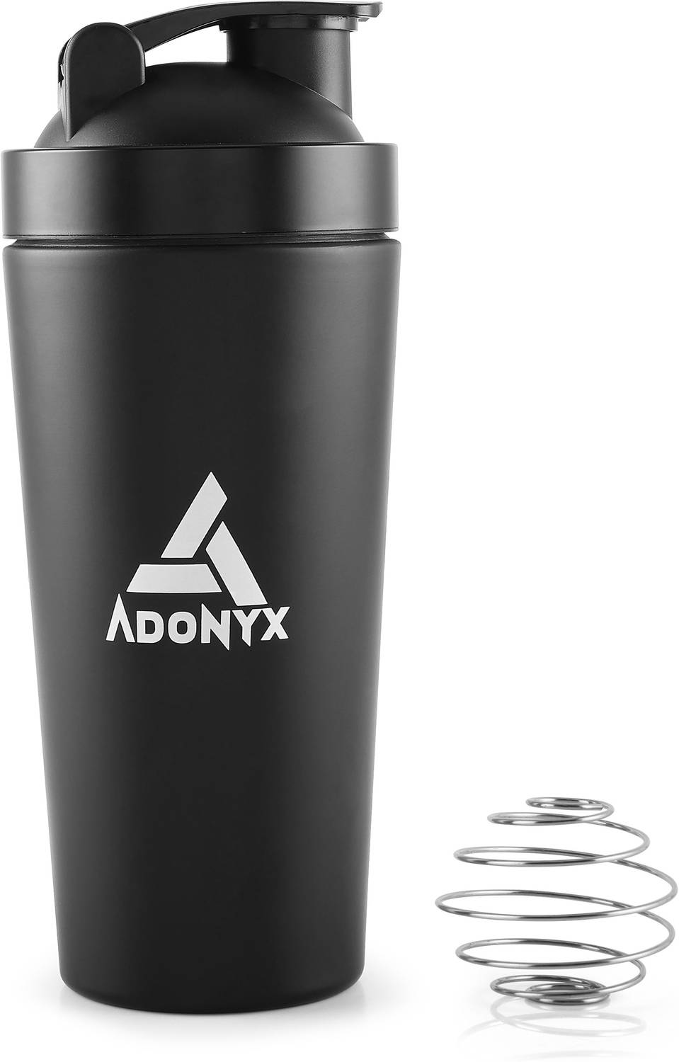 ADONYX Steel Shaker Bottle with Wire Whisk | Gym 750 ml Steel Shaker