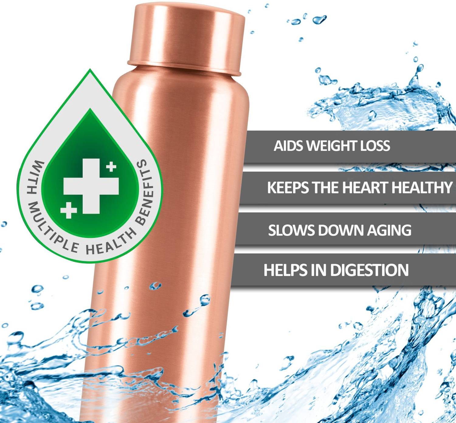 MILTON Copper Aqua 1000, 950 ml, Copper - Image 3