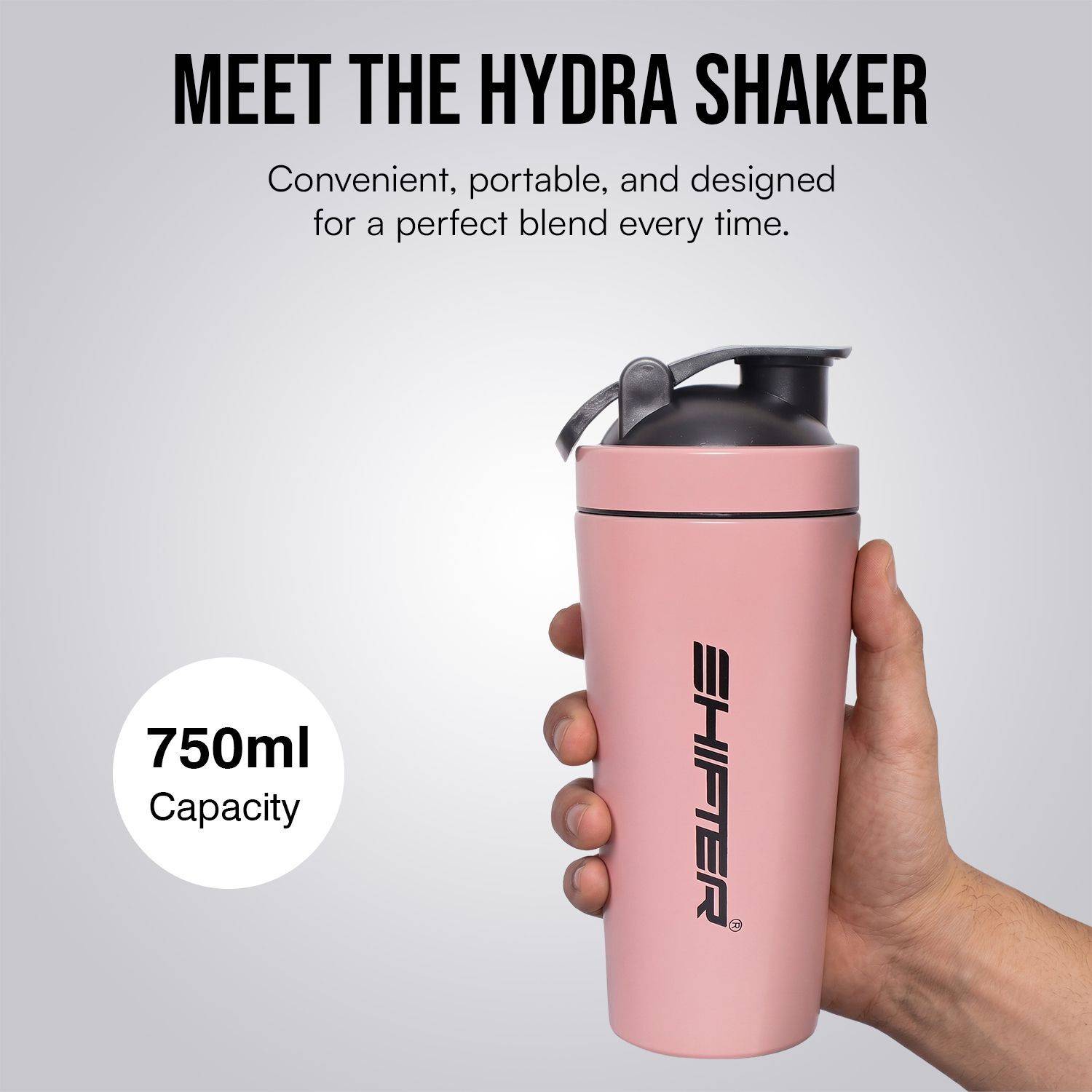 SHIFTER Gym Shaker 750 ml Steel - Image 2