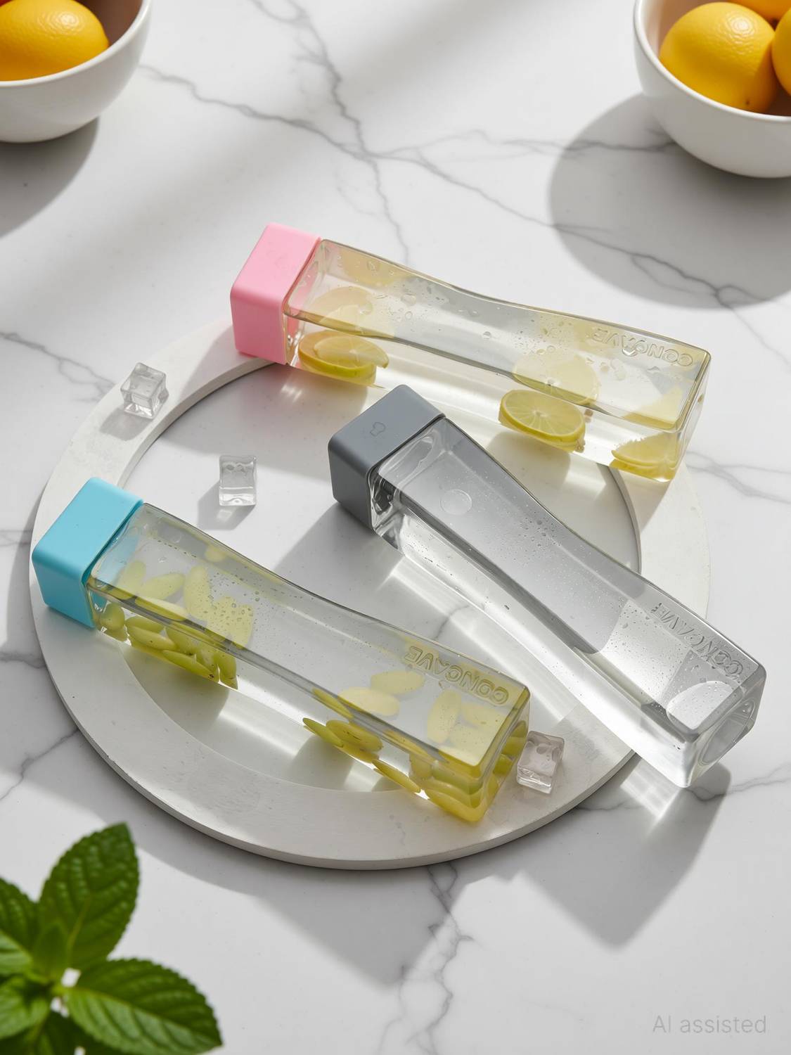 2Seven square water bottles for Fridge 800 ml Plastic Bottle