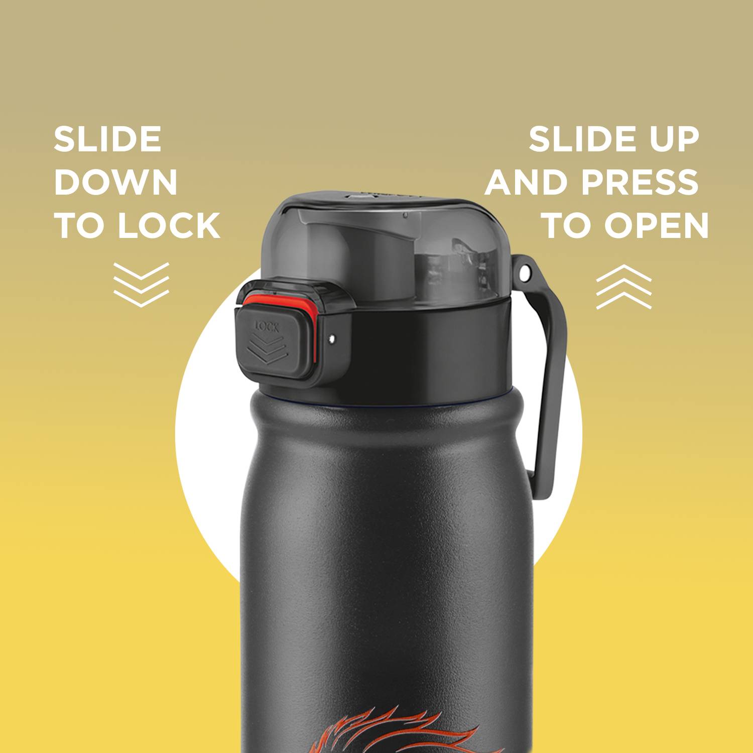 MILTON Sports Reva 1000 Cricket SS Sipper Bottle 1000 ml Black - Image 4