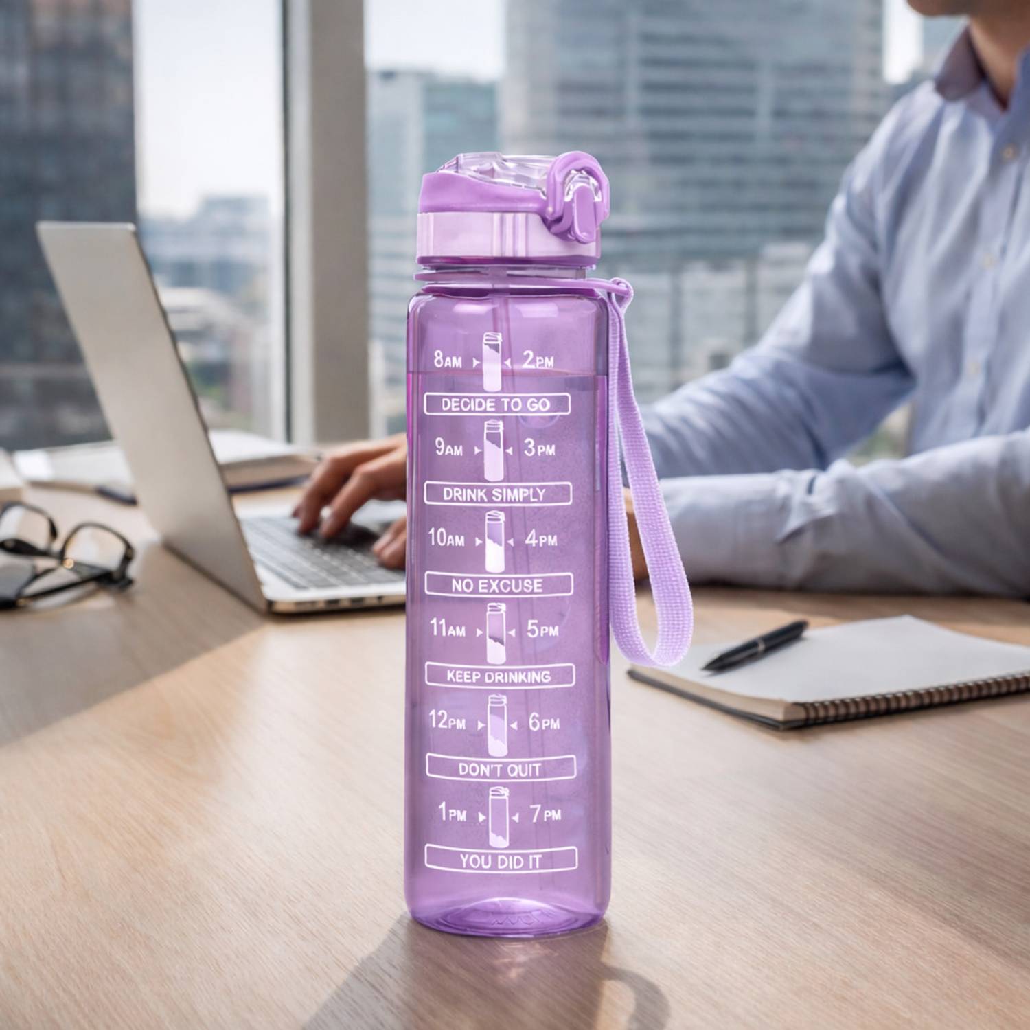 BELLERBIRD Motivational bottle 1000ML PRUPAL 1000 ml Plastic Bottle